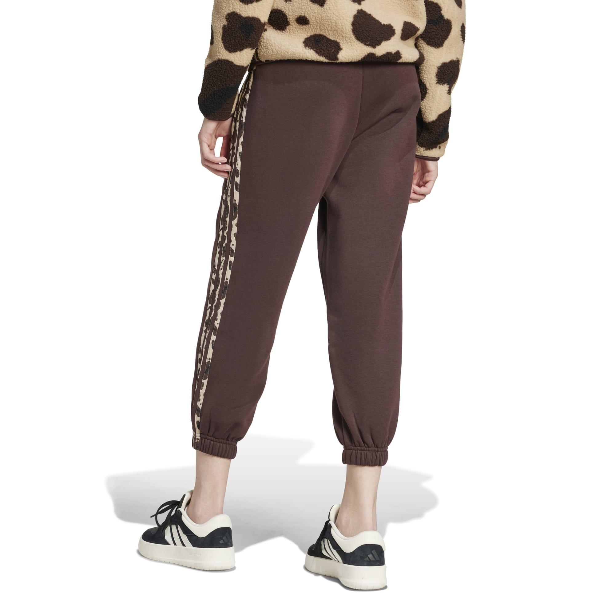 Pantalon imprimé 3 bandes Adidas femme - marron 3/5