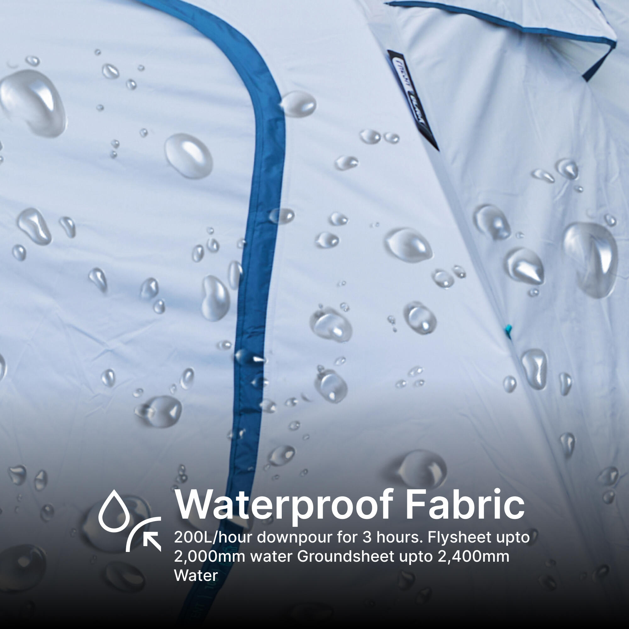 3-person camping tent, MH100 - Fresh & Black