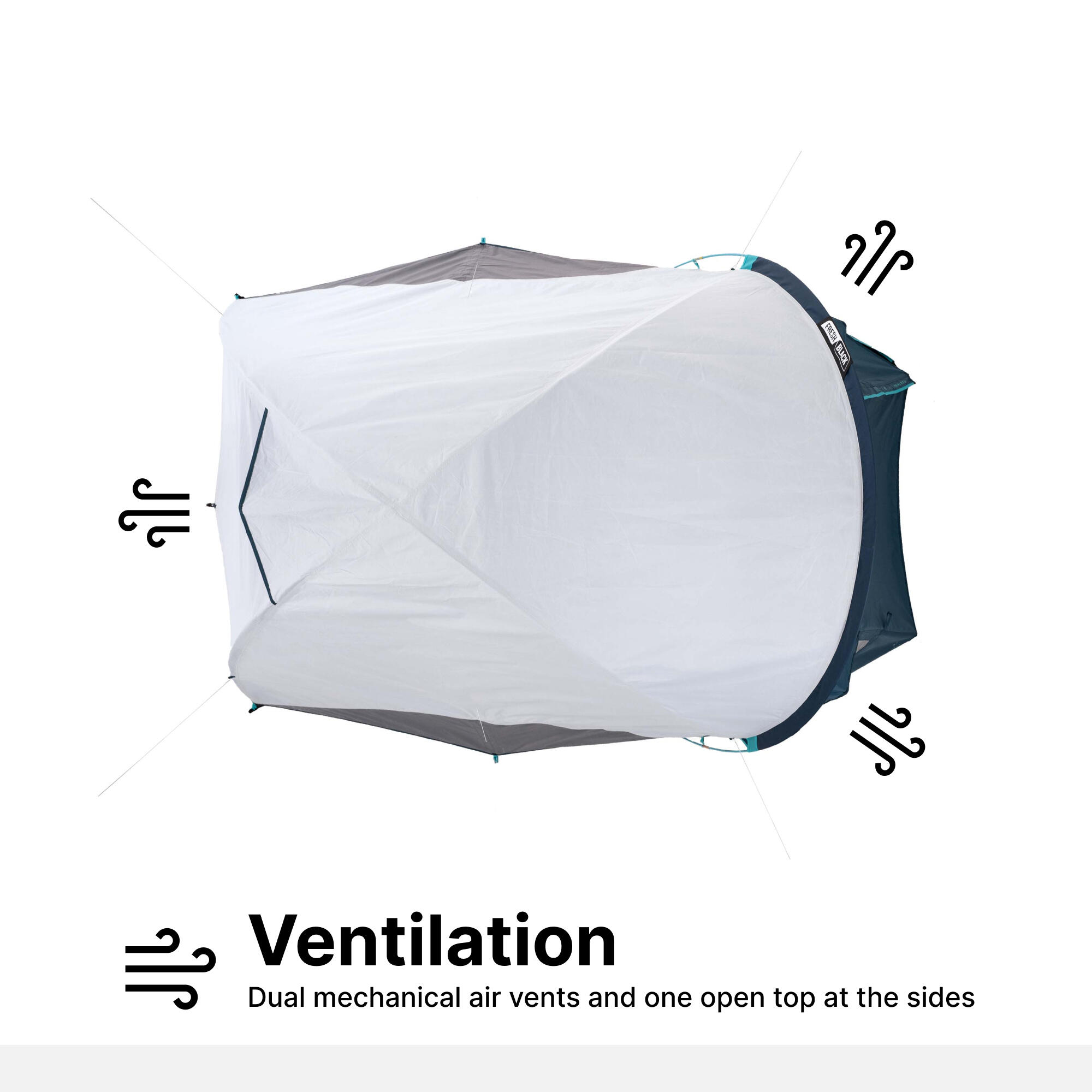 Kampeertent voor 3 personen MH100 XL Fresh & Black 31/57