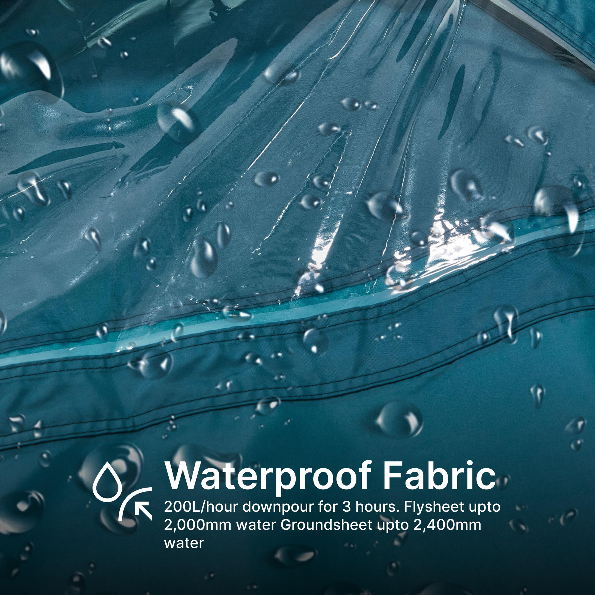 Camping tent - MH100 XL Fresh & Black - 3 person