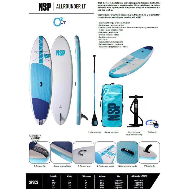 Pack Stand Up Paddle travesía NSP hinchable 12,6".