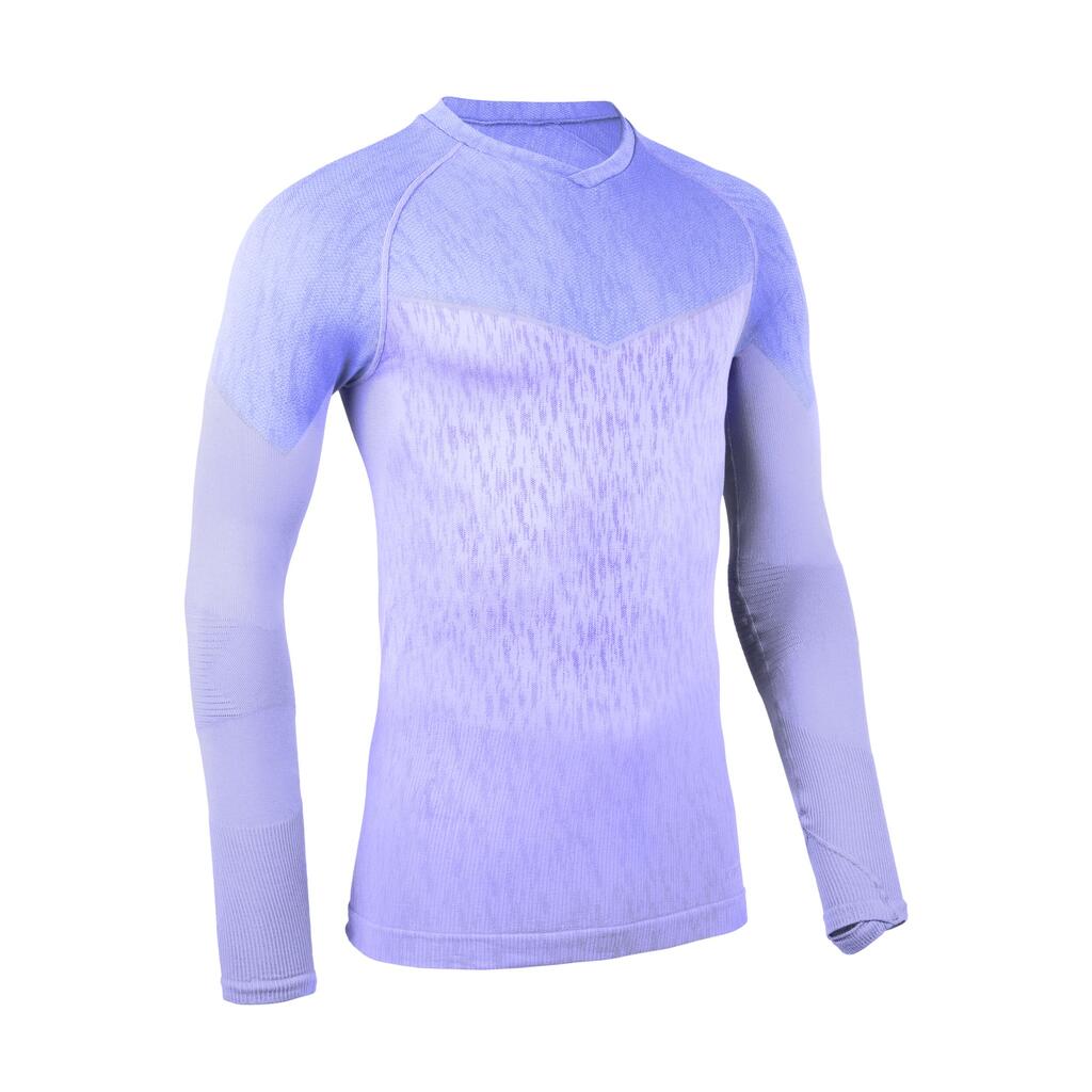 Adult Long-Sleeved Thermal Base Layer Top Keepdry - Purple Grey
