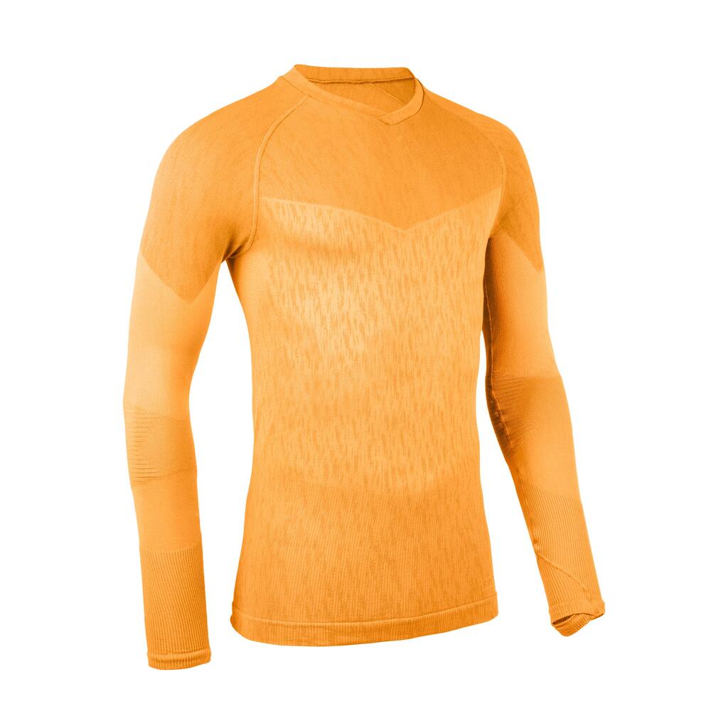 Adult Long-Sleeved Thermal Base Layer Top Keepdry - Melon Orange