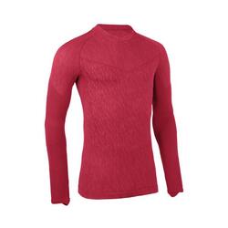 Sous-maillot de foot thermique seamless manches longues mixte, Keepdry jaune flu