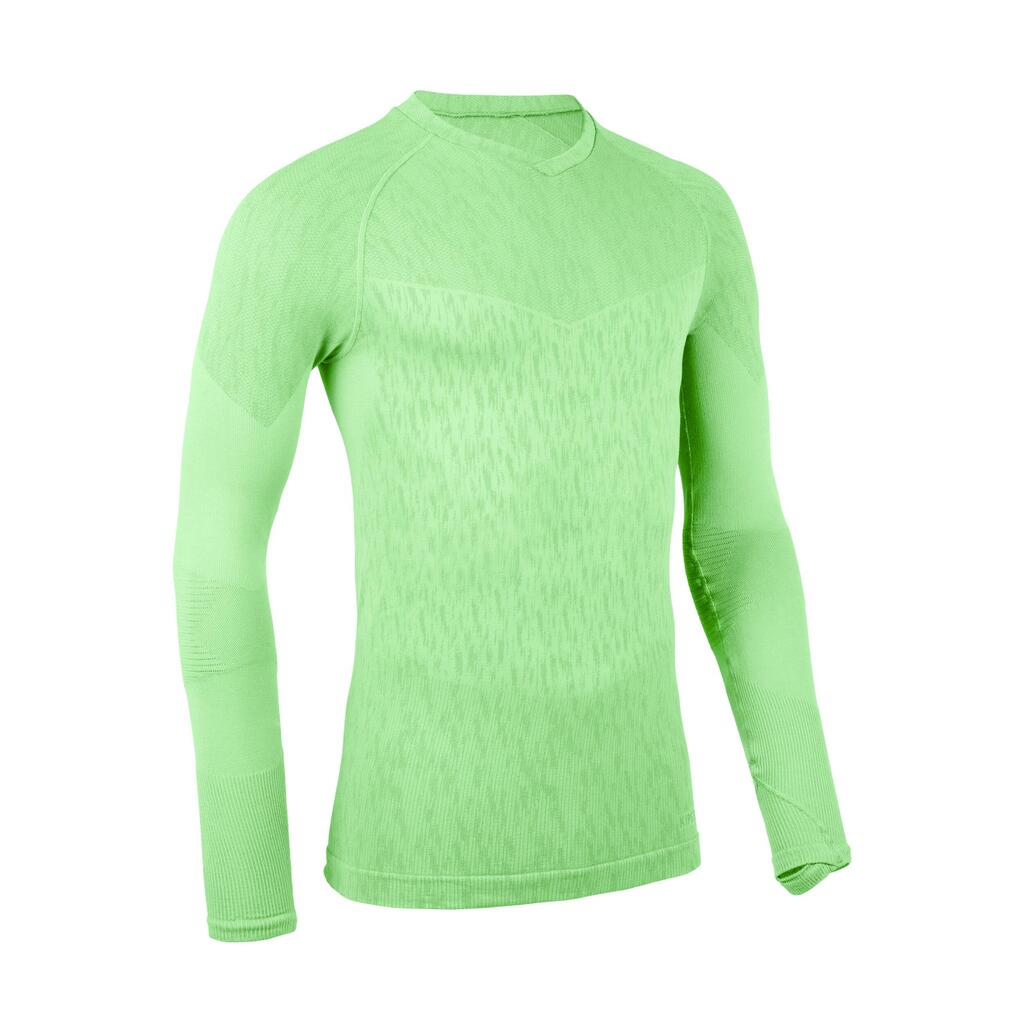 Adult Long-Sleeved Thermal Base Layer Top Keepdry - Crypto Green