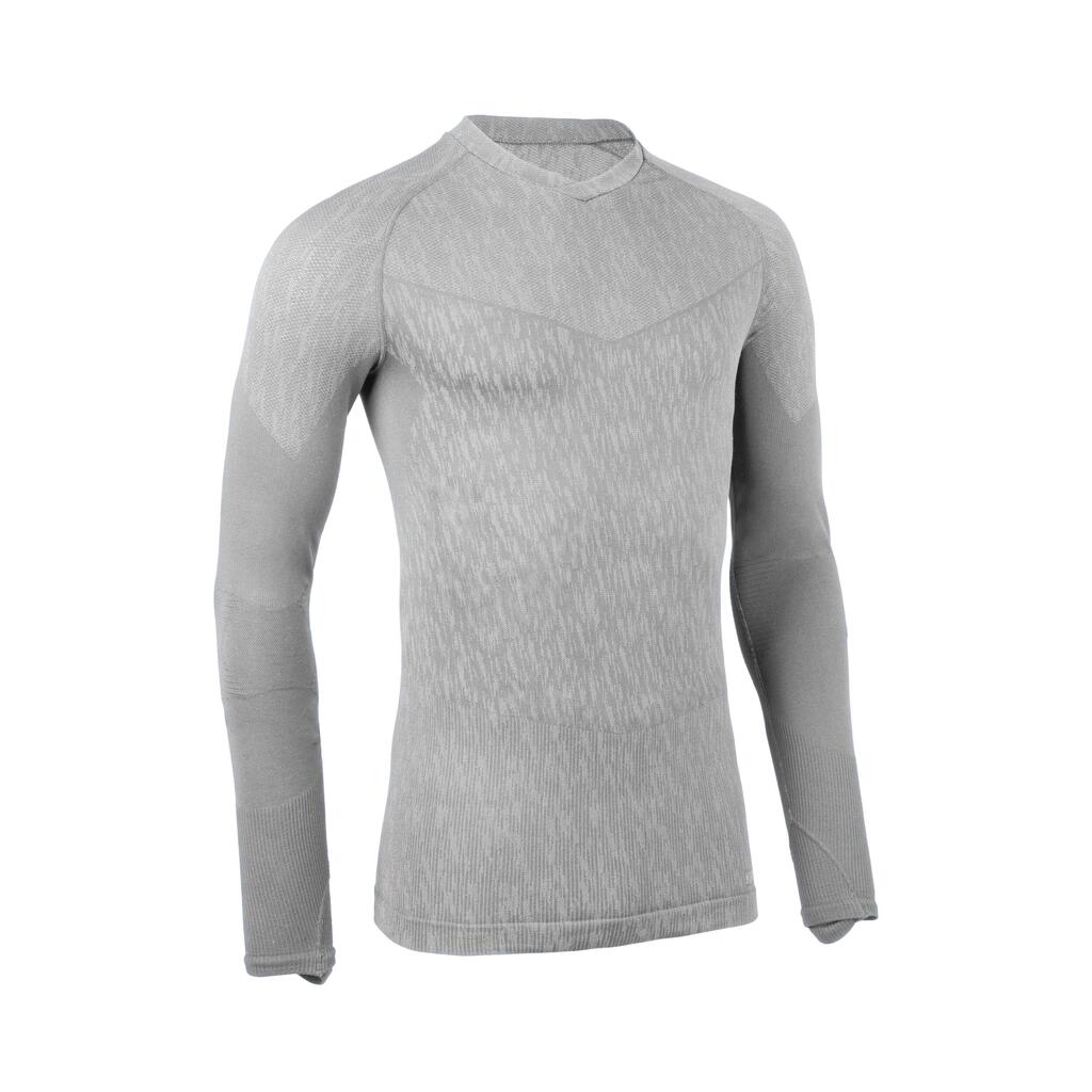 Adult Long-Sleeved Thermal Base Layer Top Keepdry - Grey