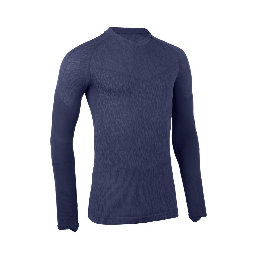 Adult Long-Sleeved Thermal Base Layer Top Keepdry - Navy Blue