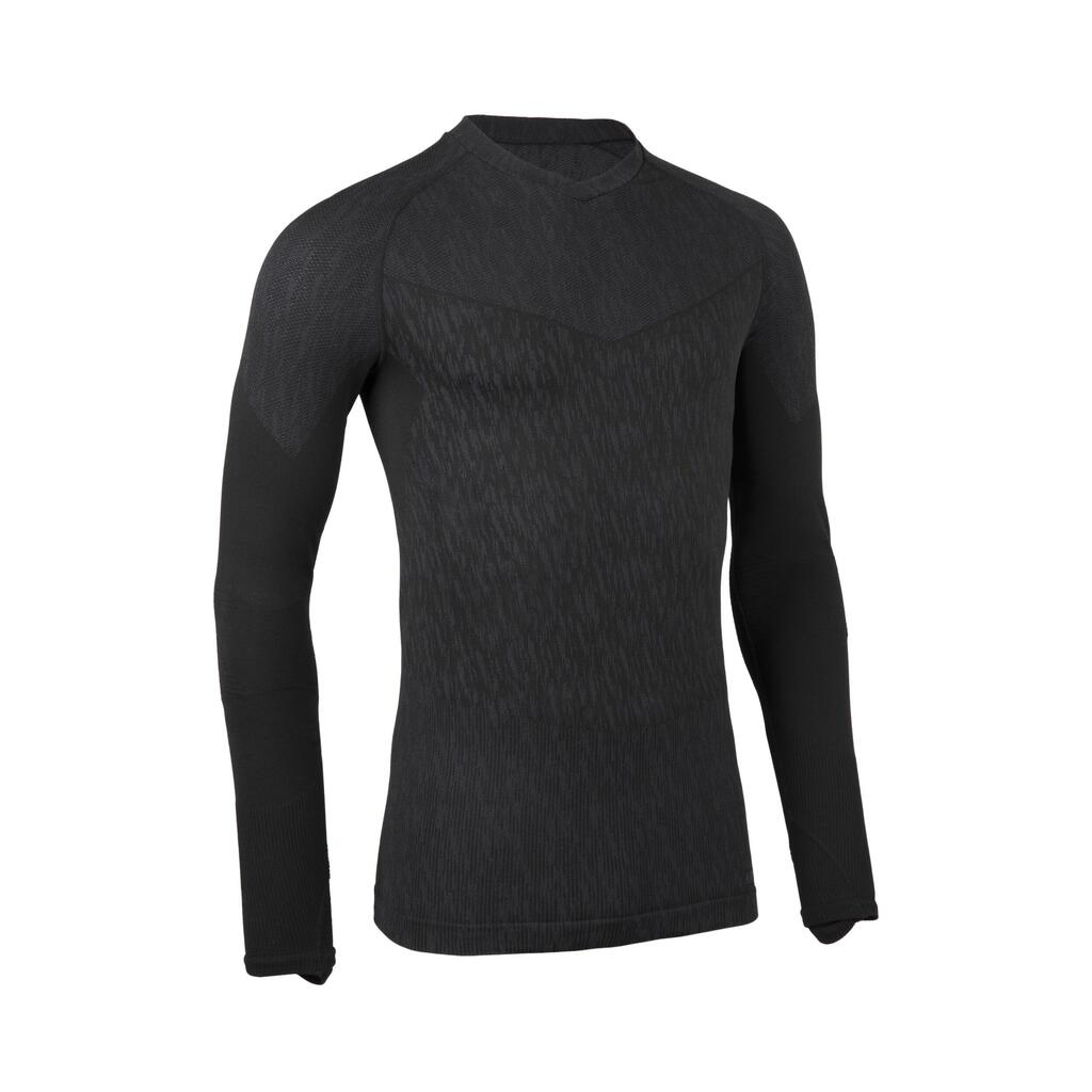 Adult Long-Sleeved Thermal Base Layer Top Keepdry - Black
