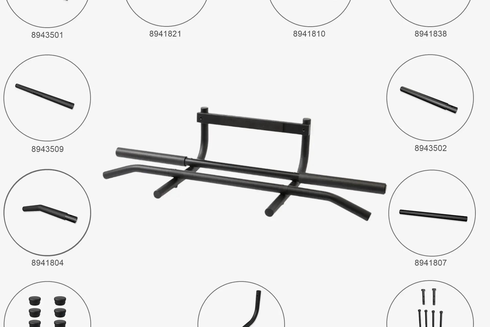 MONTAGE, PFLEGE/WARTUNG &amp; REPARATUR KLIMMZUGSTANGE TÜR DOOR PULL UP BAR DOMYOS DECATHLON 8938852 