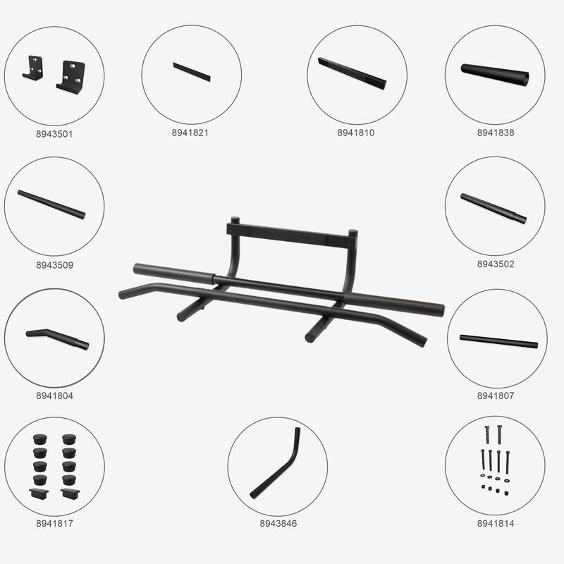 Barre de traction sur porte de musculation