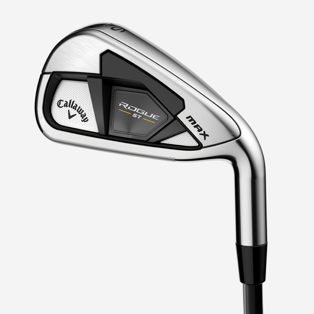 Golfo lazdų dešiniarankiams „Callaway Rogue ST Max Iron“ įprastu kotu rinkinys