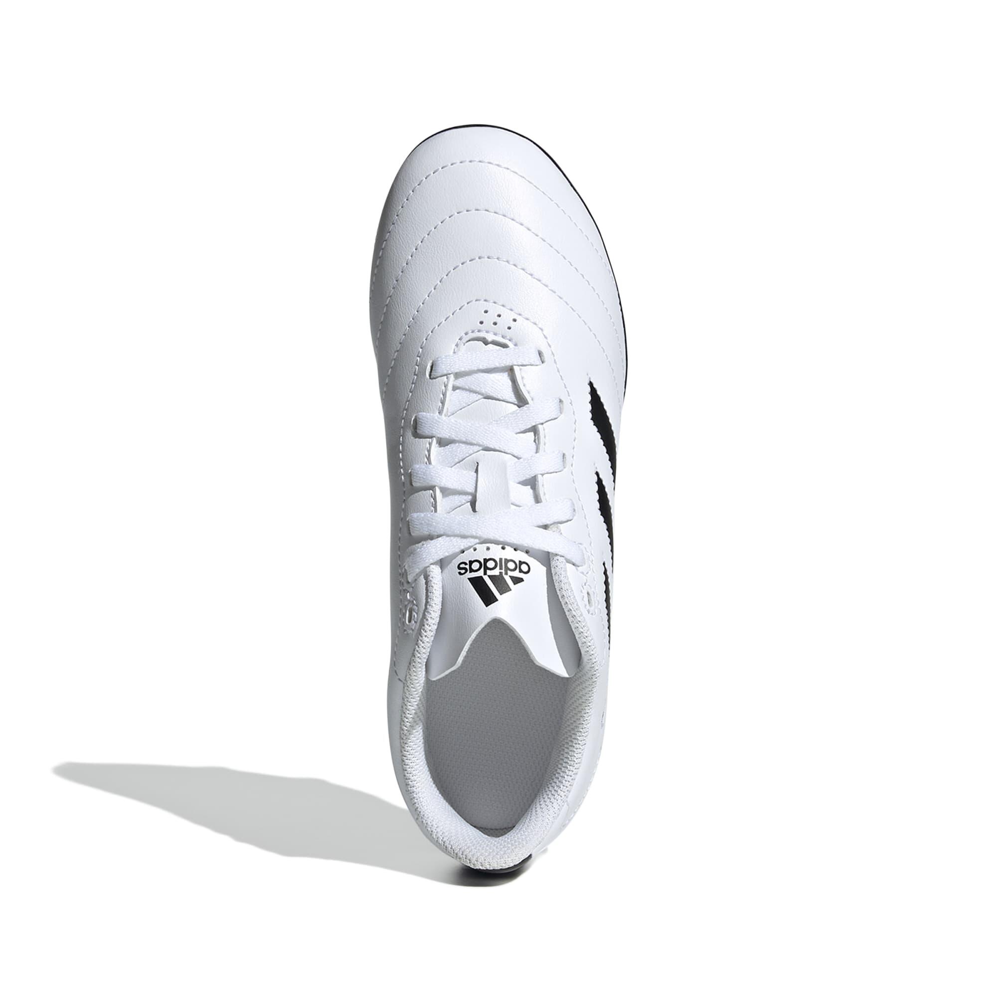 Guayos de futbol terreno firme para Ninos Adidas Goletto VIII blanco Decathlon