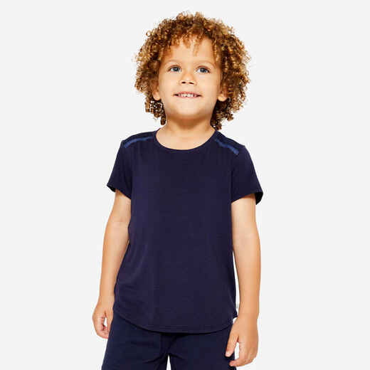 
      Girls' and Boys' Baby Gym T-Shirt 500 - Navy Blue
  