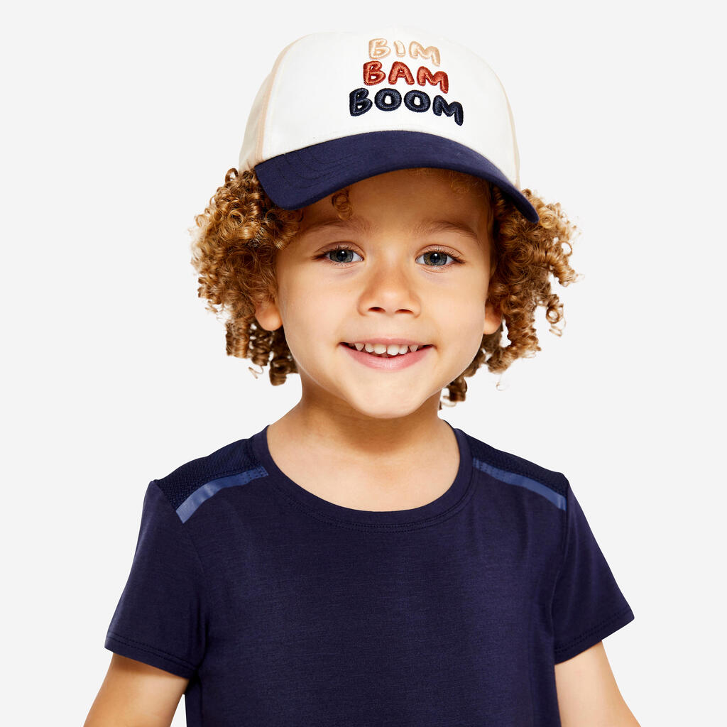 Kids' Cap 500 - Blue with Patterns