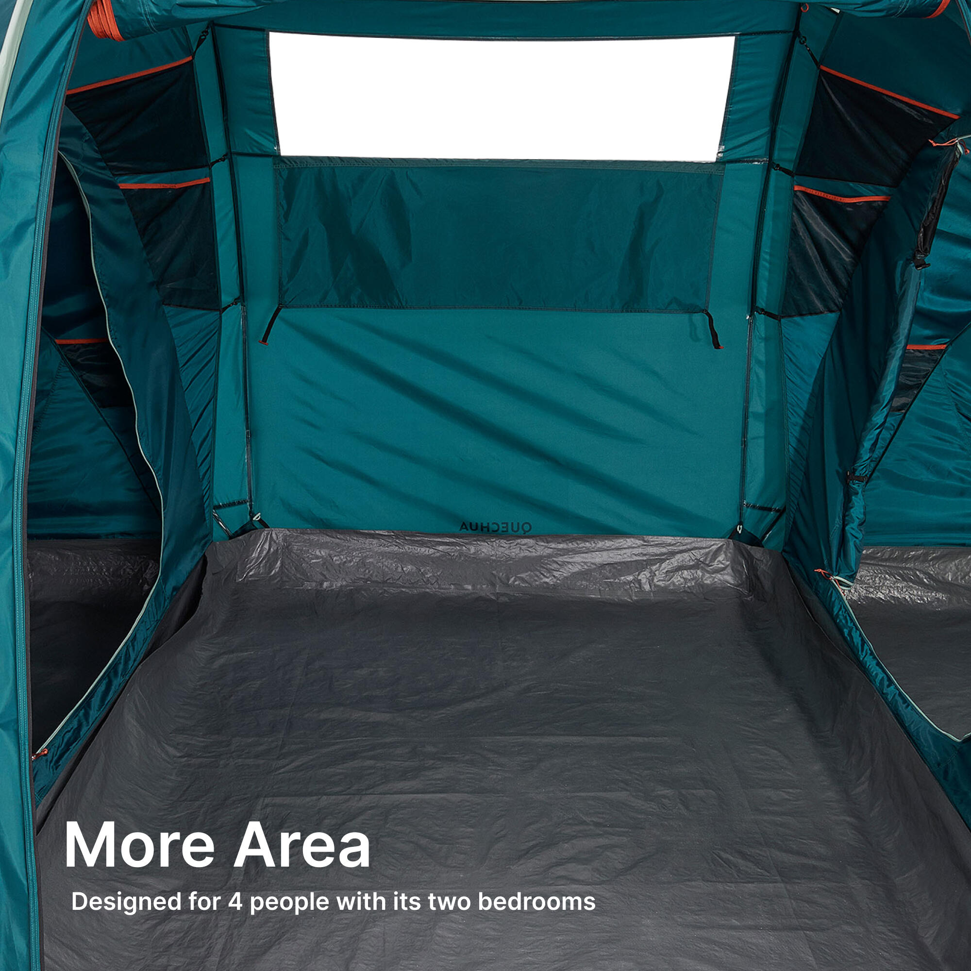 4-person, 2-bedroom camping tent, Arpenaz 4.2 7/12