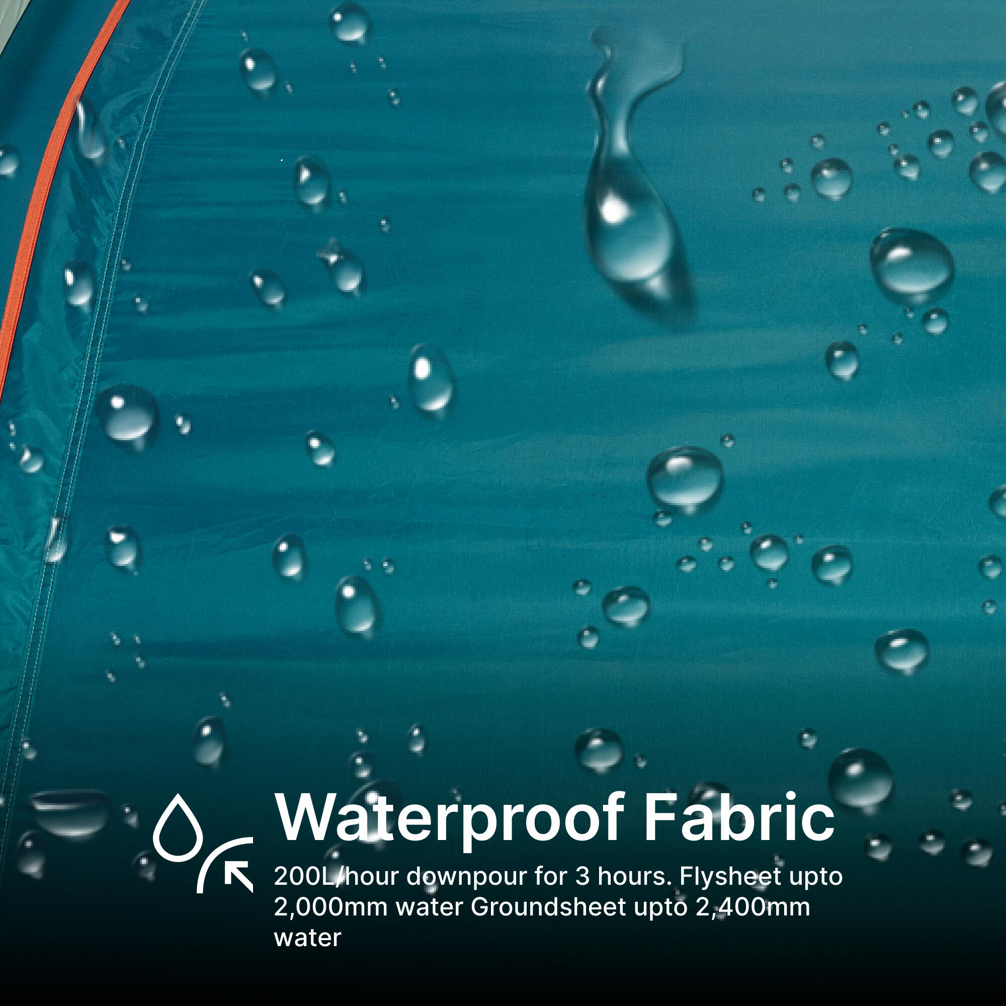 4-person, 2-bedroom camping tent, Arpenaz 4.2