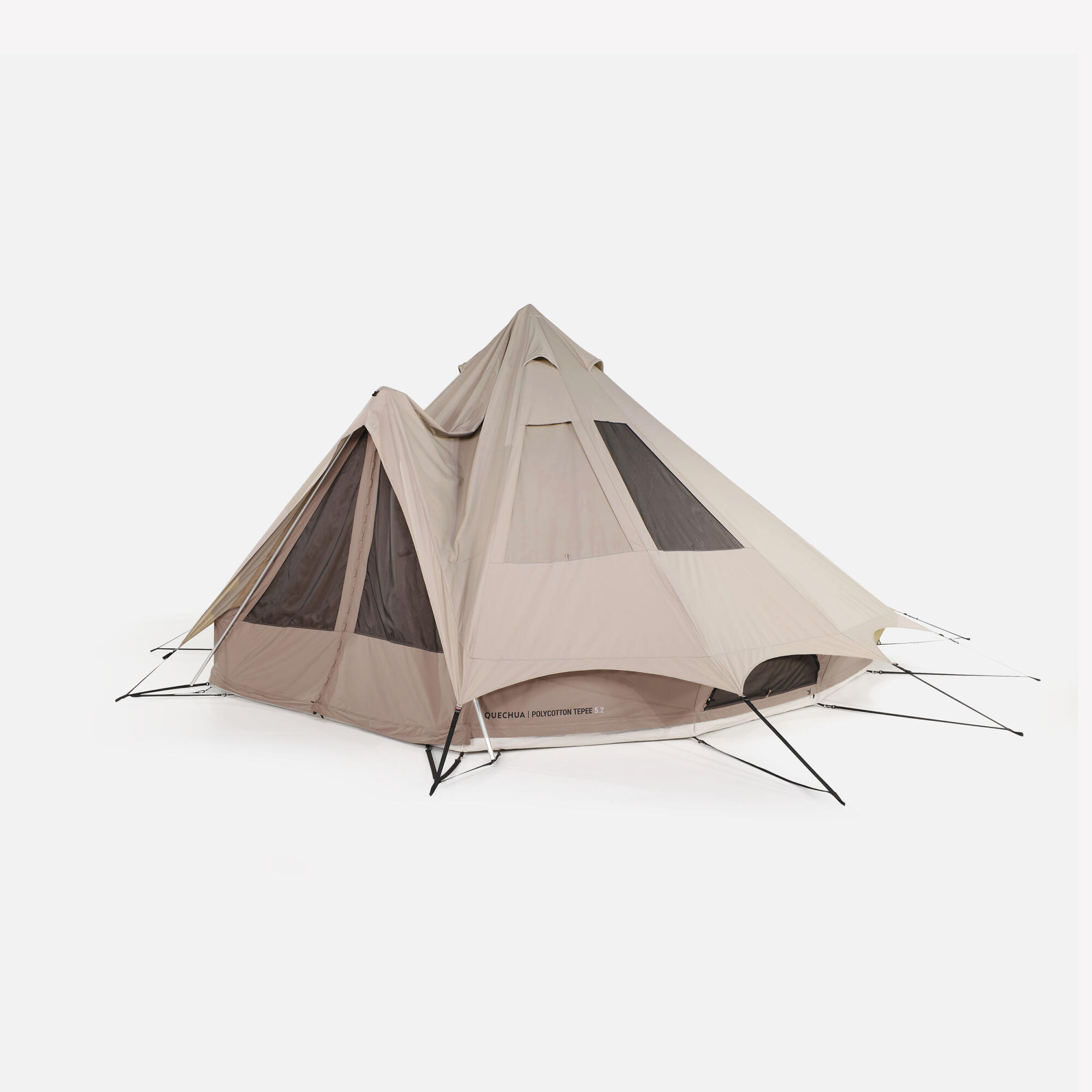 Tepee Camping Tent - Tepee 5.2 Polycotton - 5 Person - 2 Bedrooms