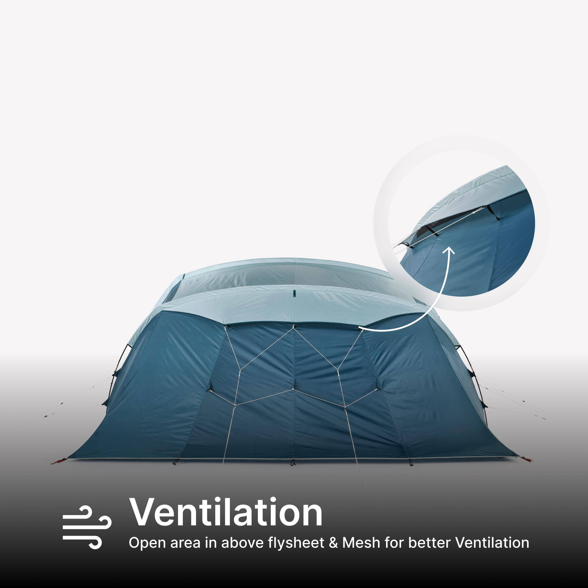 6-person, 3-bedroom camping tent, Arpenaz 6.3 -  5