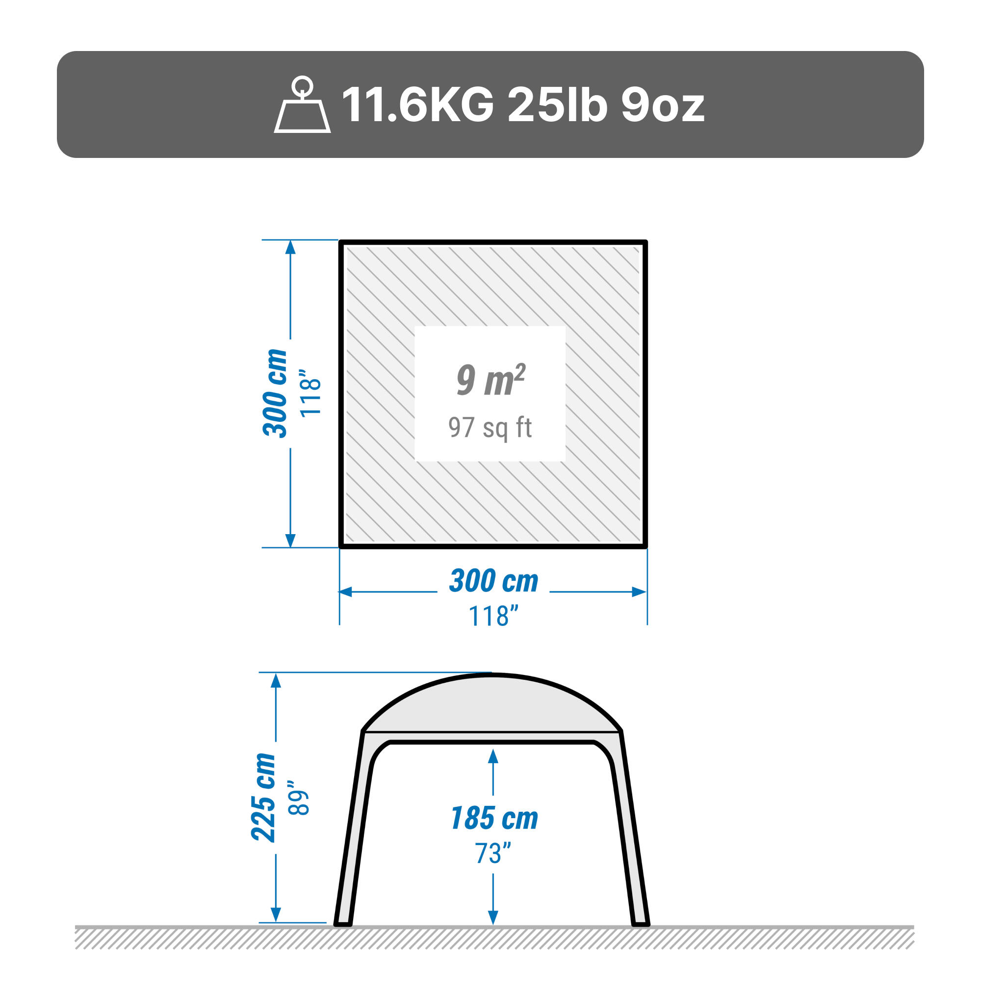 Camping Shelter Arpenaz Base L Fresh (10-Person)