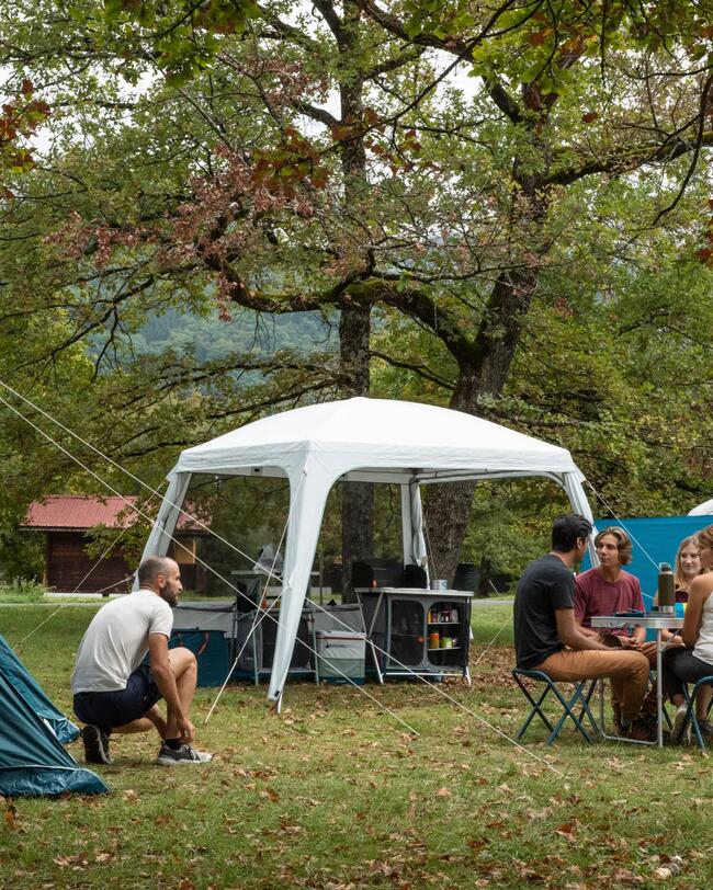 Aufenthaltszelt mit Gestänge - Arpenaz Base Fresh - 10 Personen
