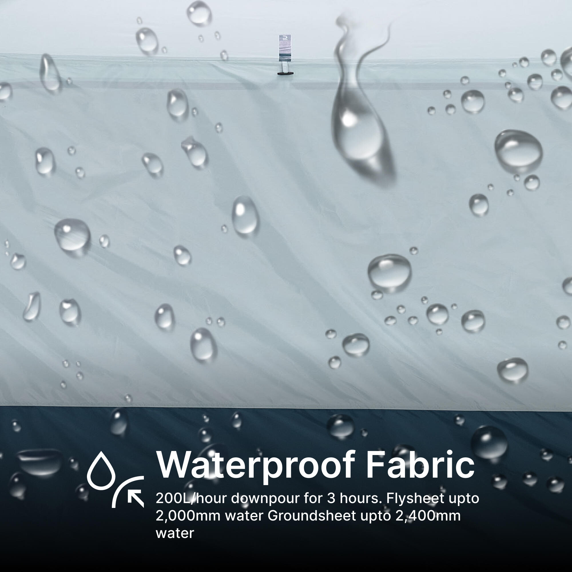 Camping Living Room with poles - Arpenaz Base M - 6-person