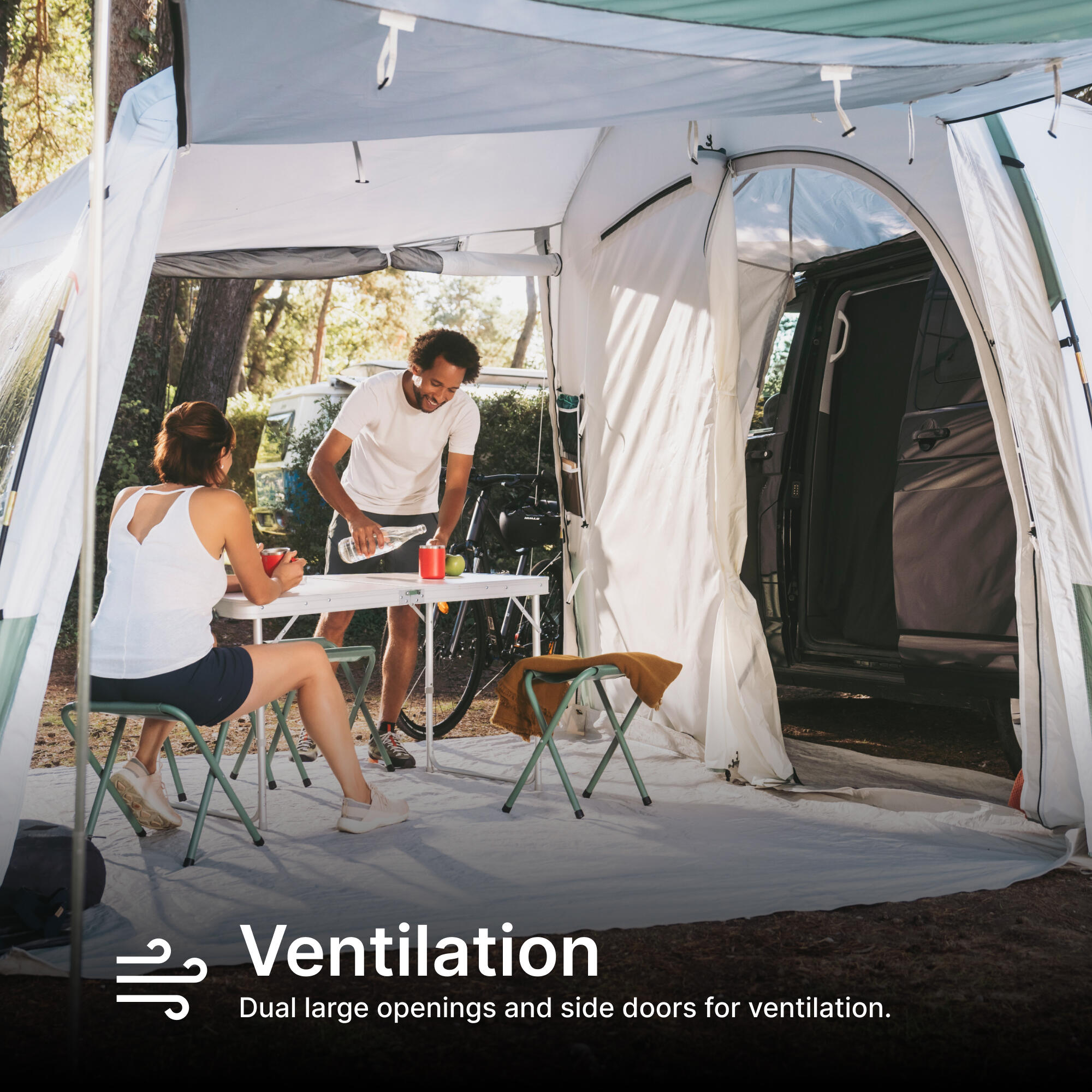 Pole awning for vans and trucks - Van Connect Arpenaz Fresh - 6 people