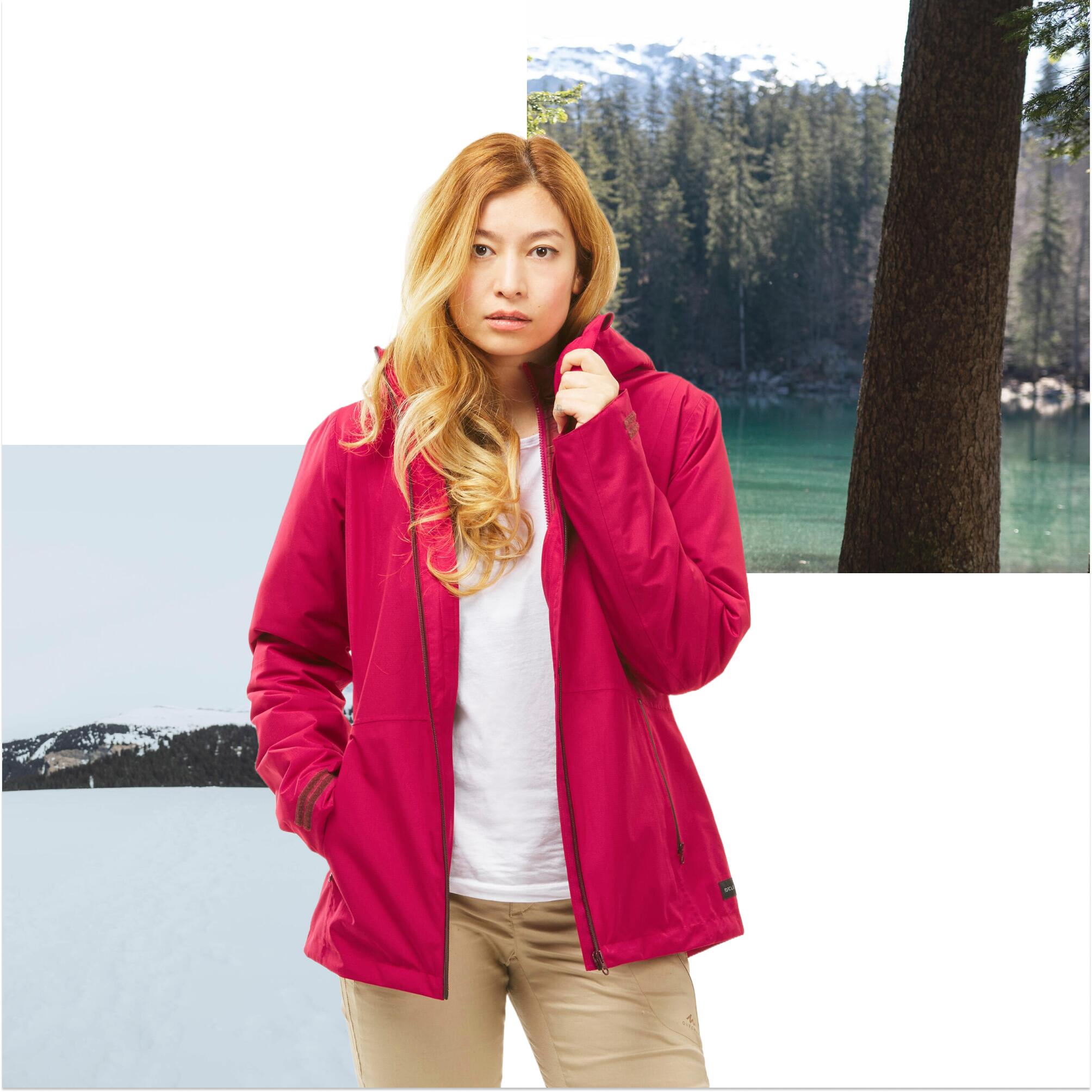 Chamarra de senderismo 3 en 1 impermeable hasta -10 °C para mujer SH500 2/33