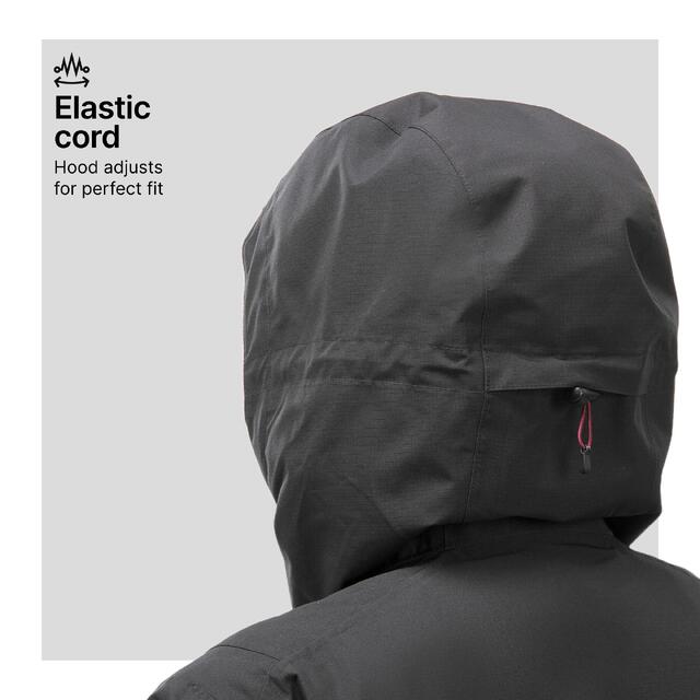 QUECHUA Chaqueta 3en1 de senderismo invierno -8 °C mujer, MH500 3en1 negro