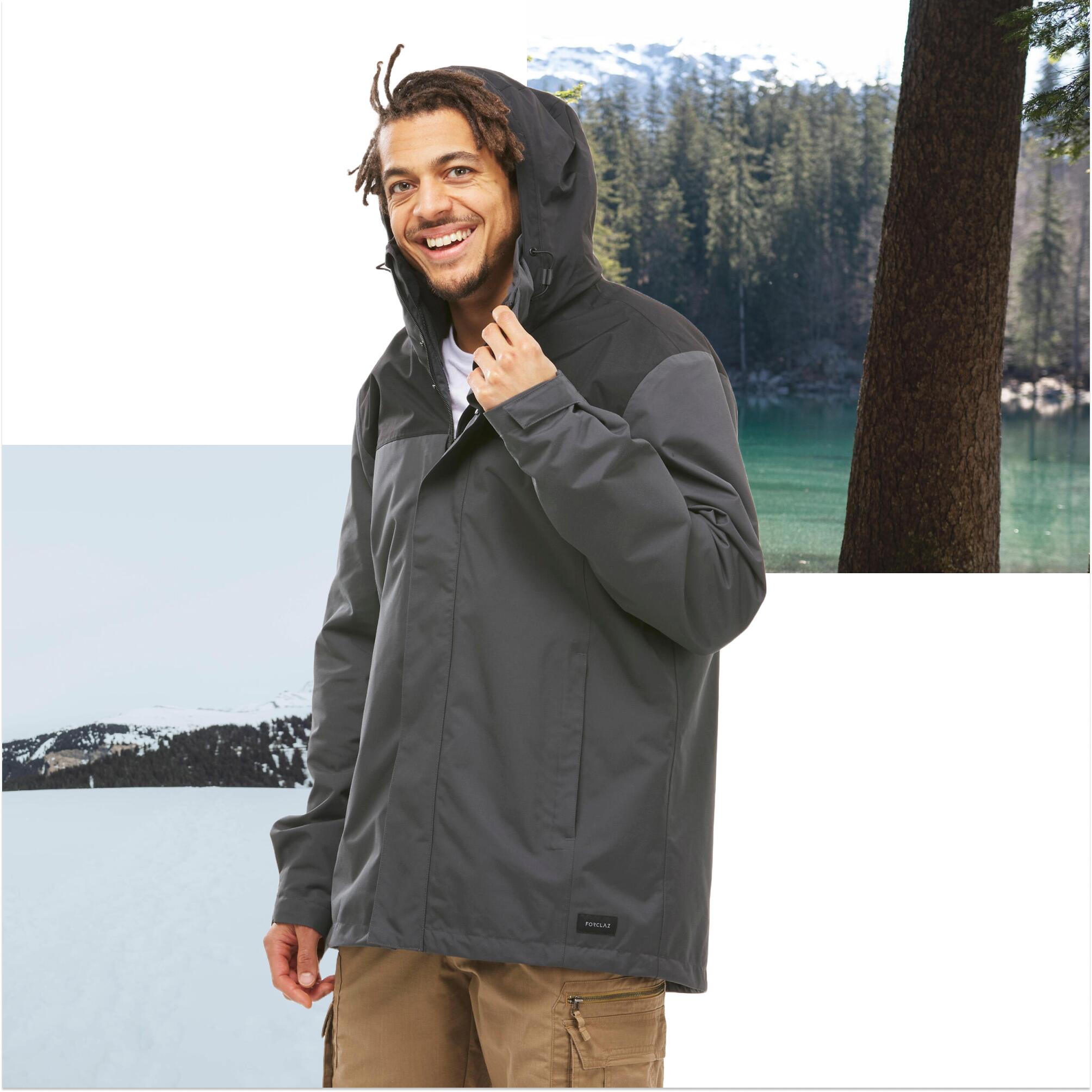 Giacca trekking uomo NH100 3in1 grigia | 0°C 4/23