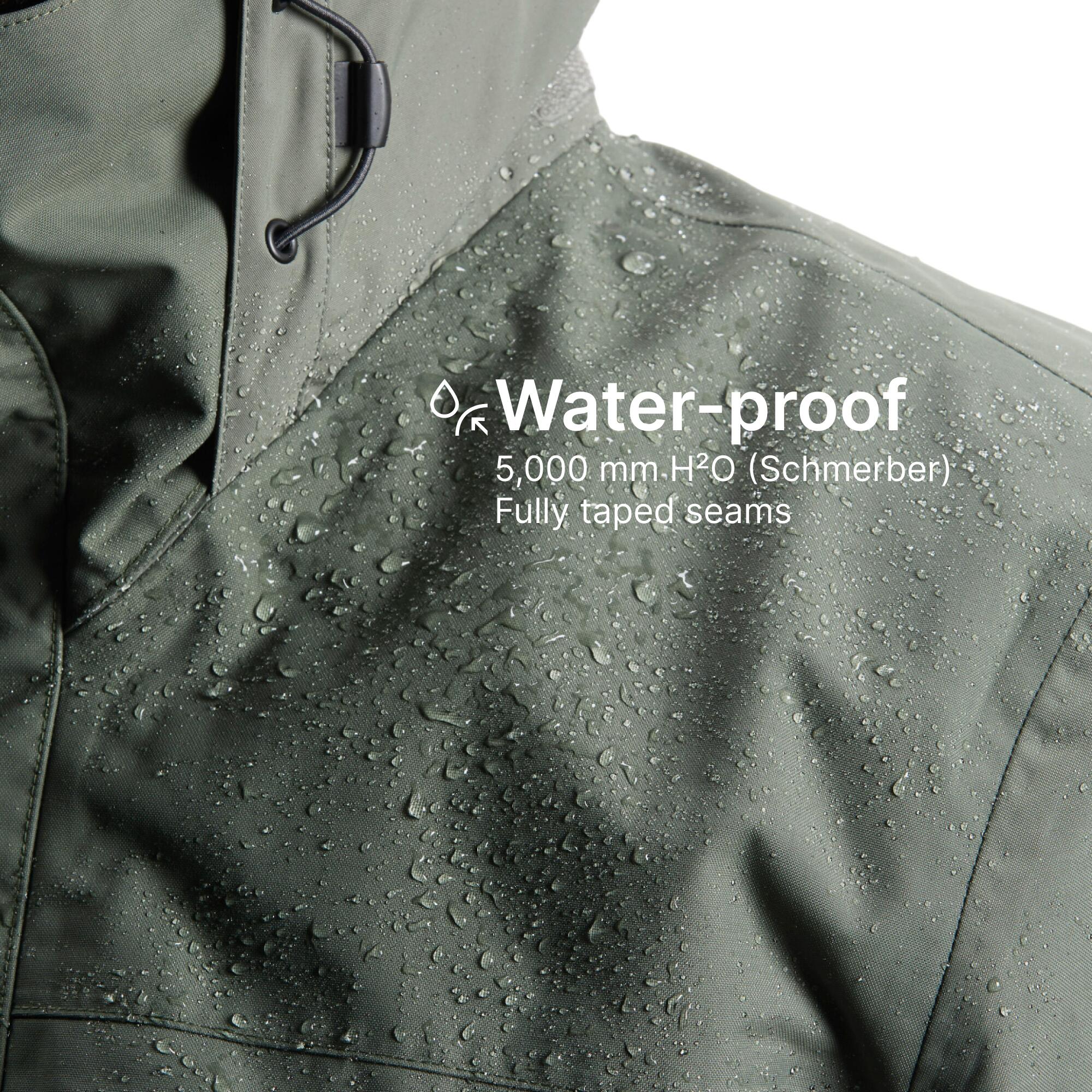 Men’s 3-in-1 waterproof hiking jacket - SH100 0°C Green