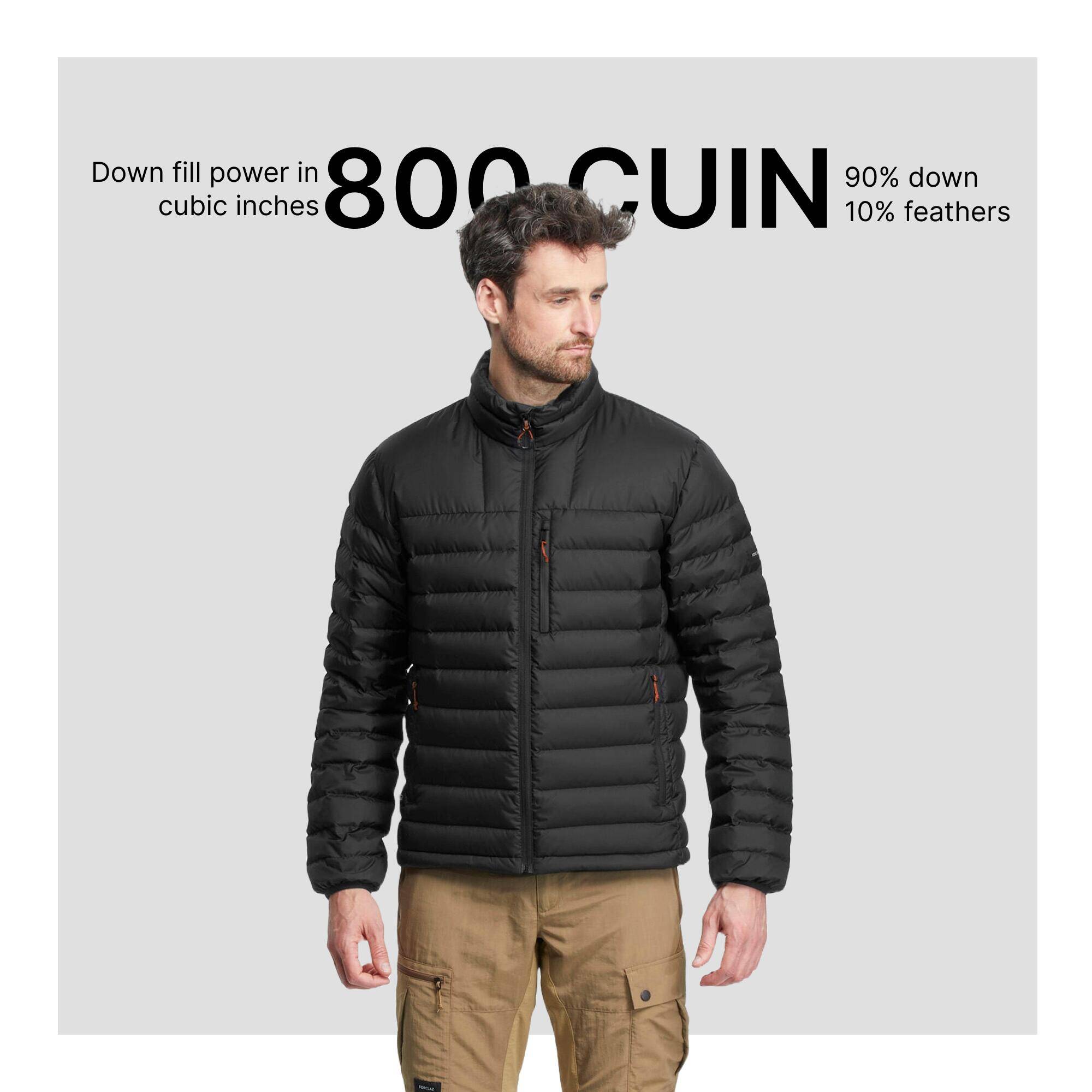 Men Lightweight Packable Down Jacket - MT500 -10° Black -  2