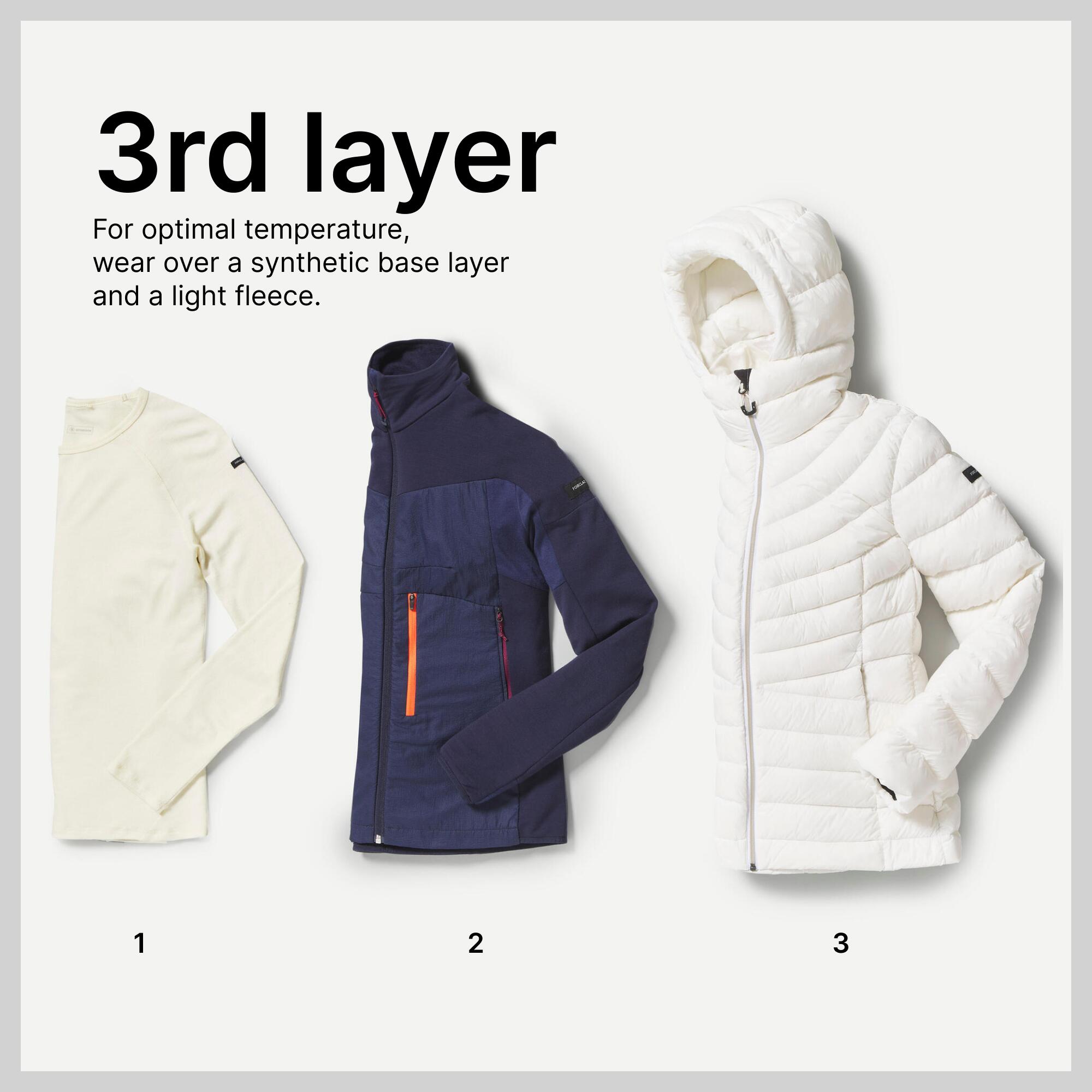 Men Puffer Down Jacket For Trekking MT100 5 C Khaki