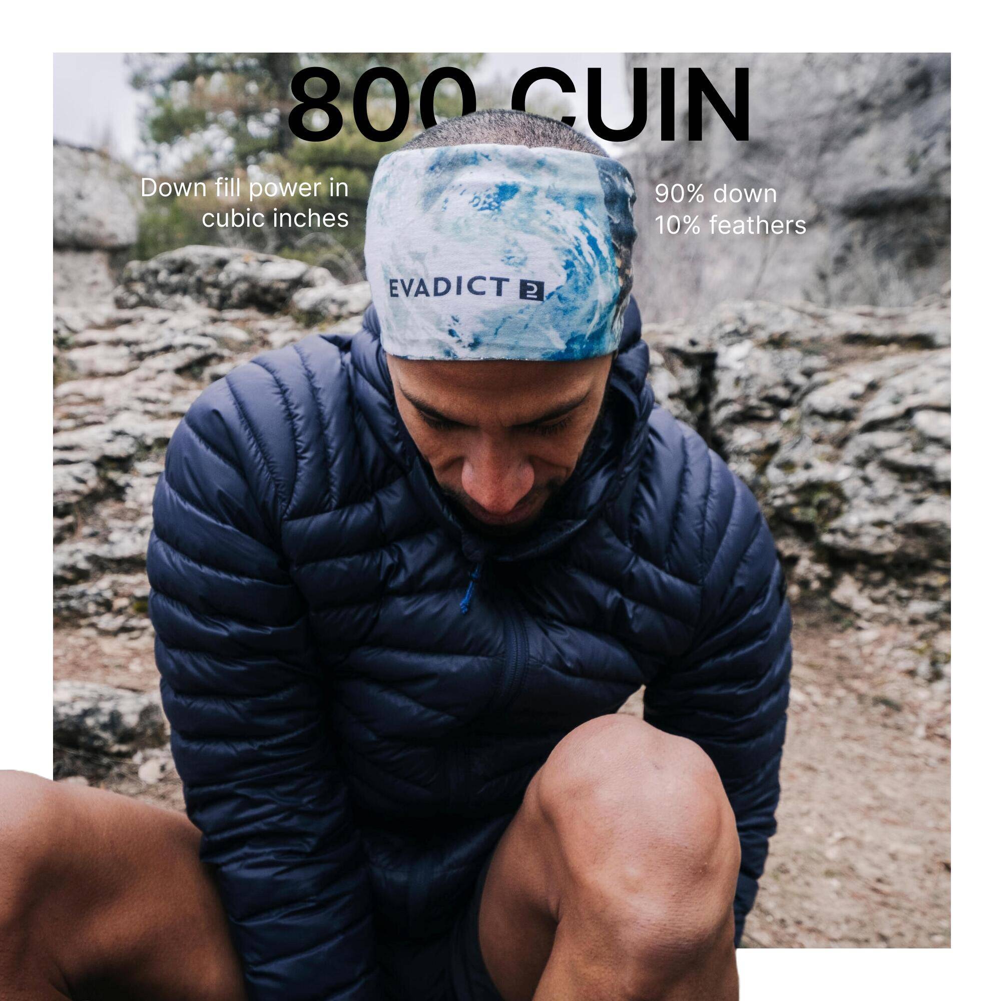Men Puffer Down Jacket For Trekking MT100 -5°C Navy -  4