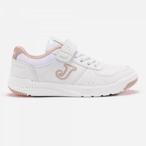 Zapatillas Joma Harvad Niños velcro Blanco y Rosa.
