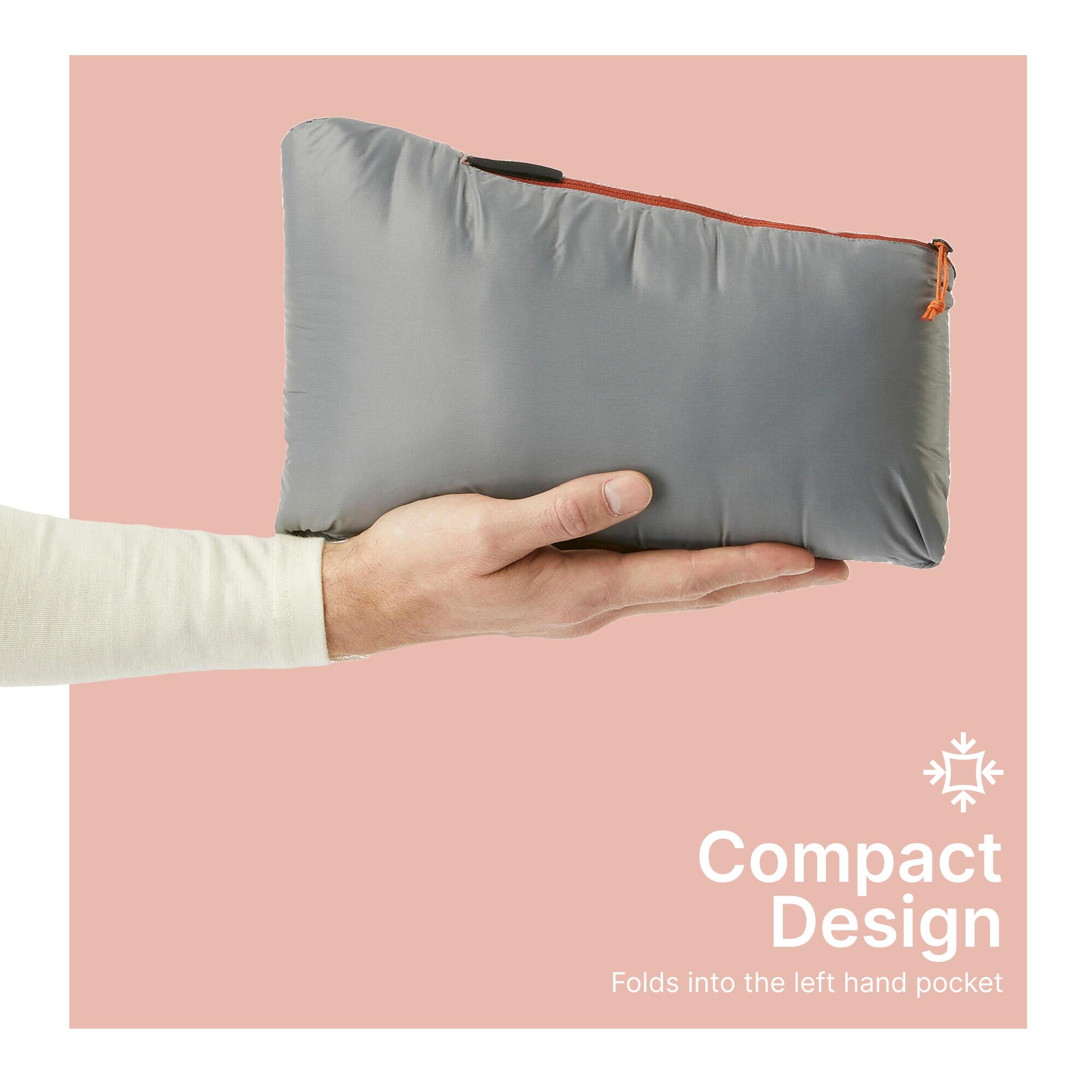 Men Puffer Down Jacket For Trekking MT100 -5°C  Orange