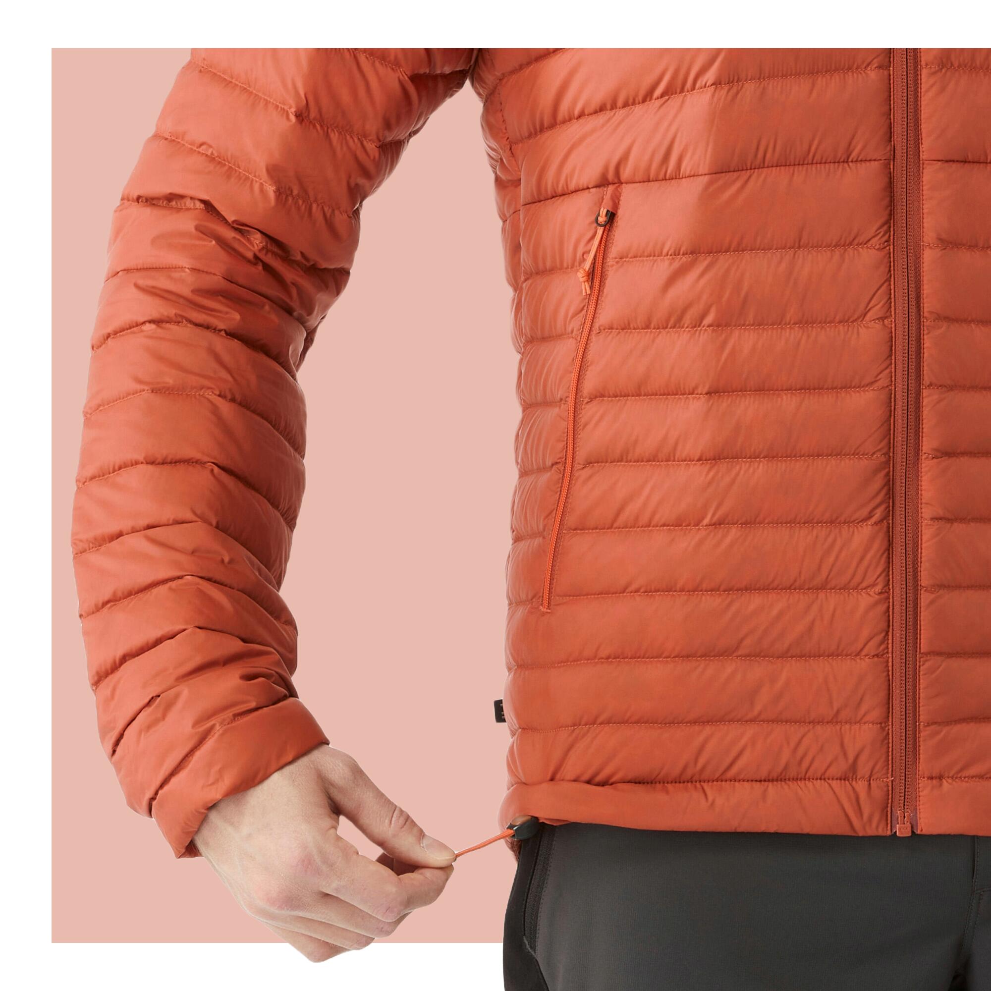 Men Puffer Down Jacket For Trekking MT100 -5°C Orange - Main Image