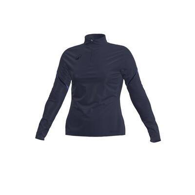 Sweatshirt viralto club halve rits dames blauw