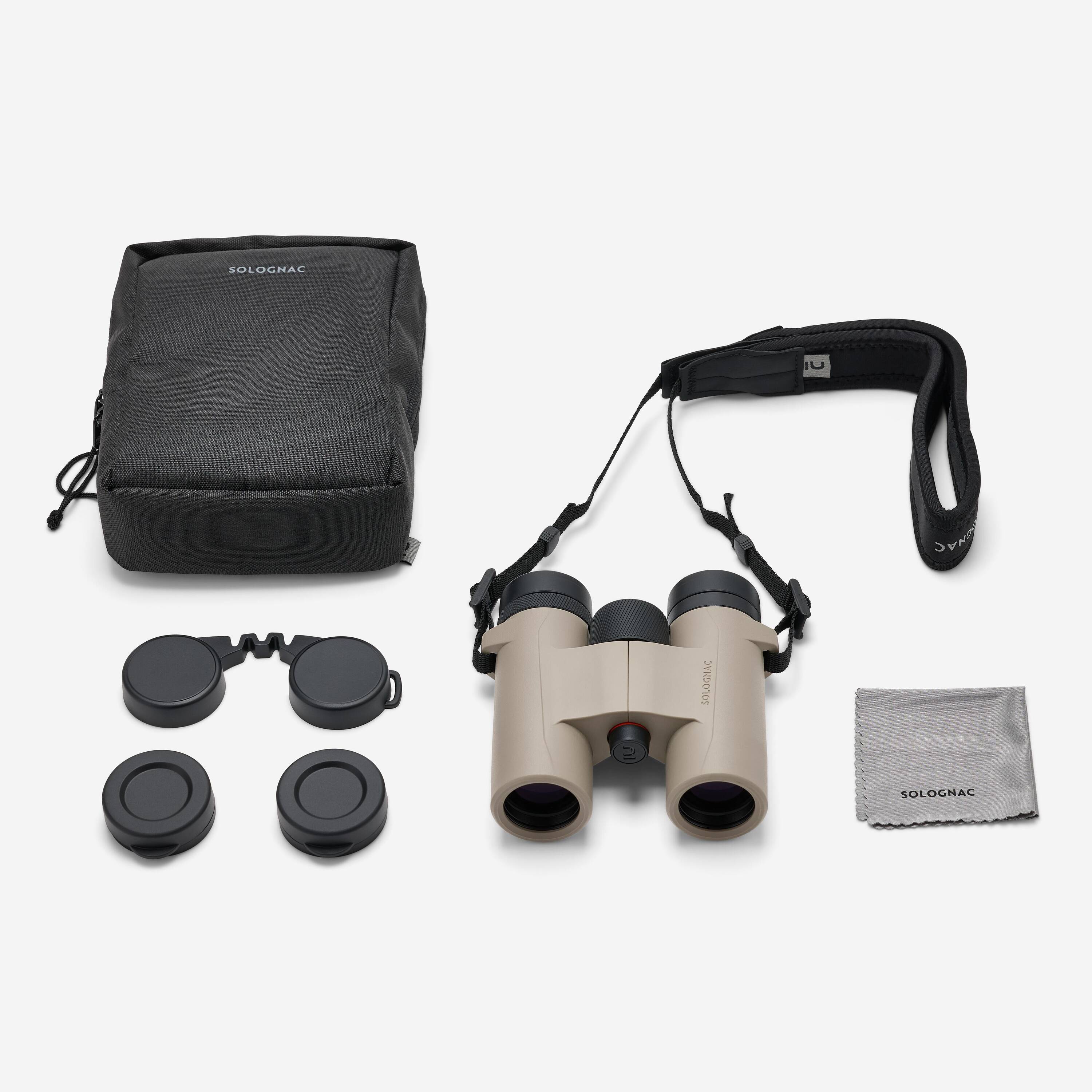 Waterproof hunting binoculars 500 10x32 Beige -  2