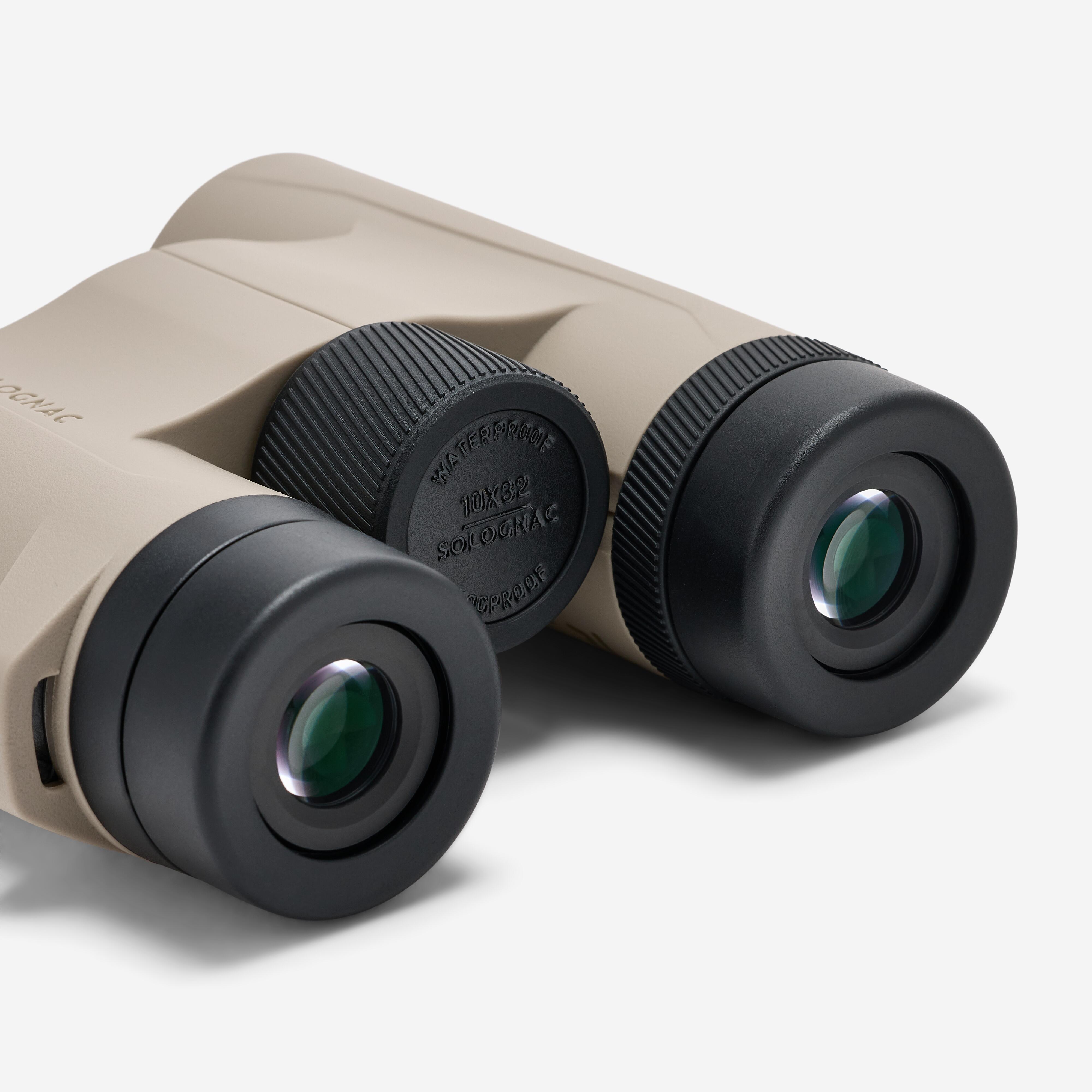 Waterproof hunting binoculars 500 10x32 Beige