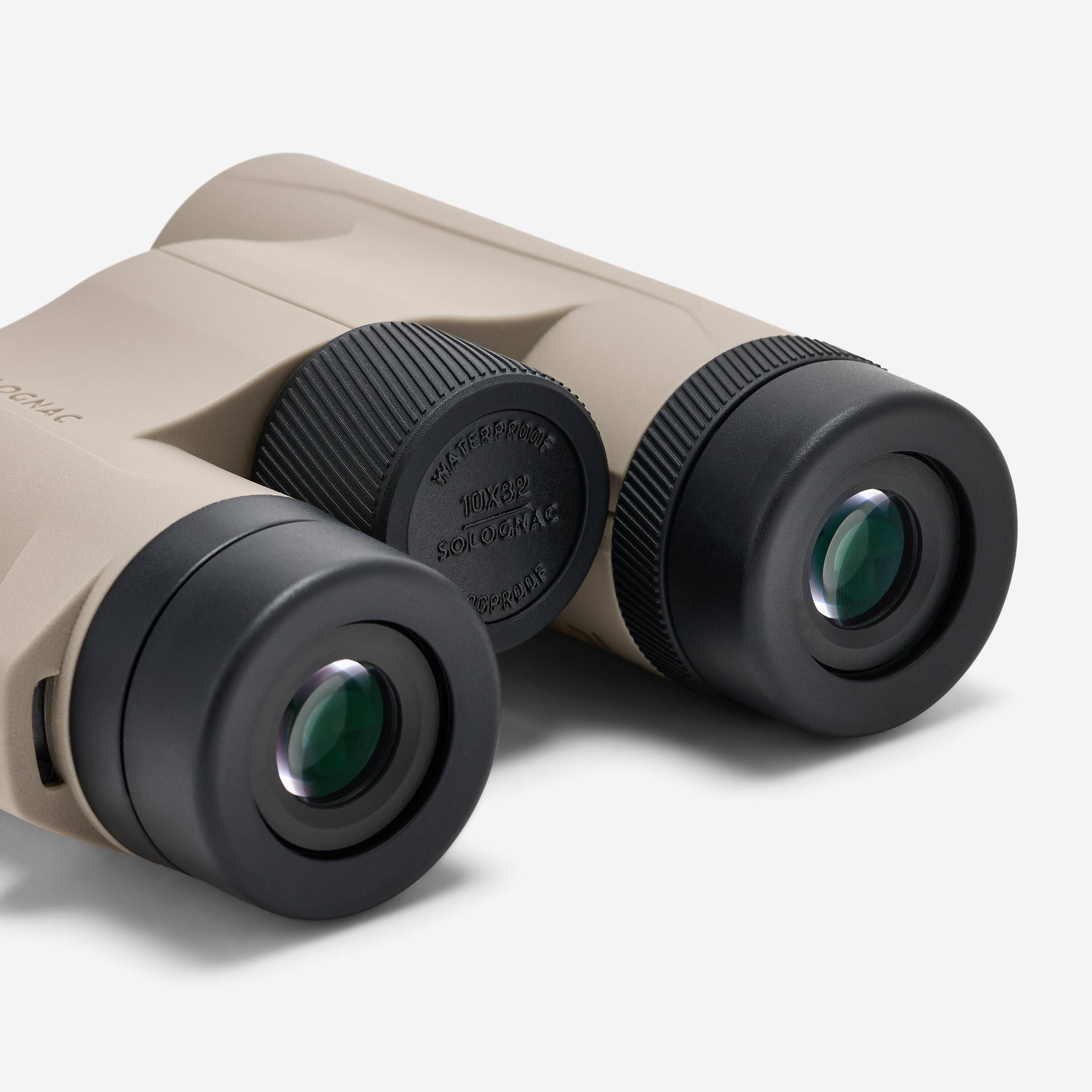 Waterproof hunting binoculars 500 10x32 Beige -  3