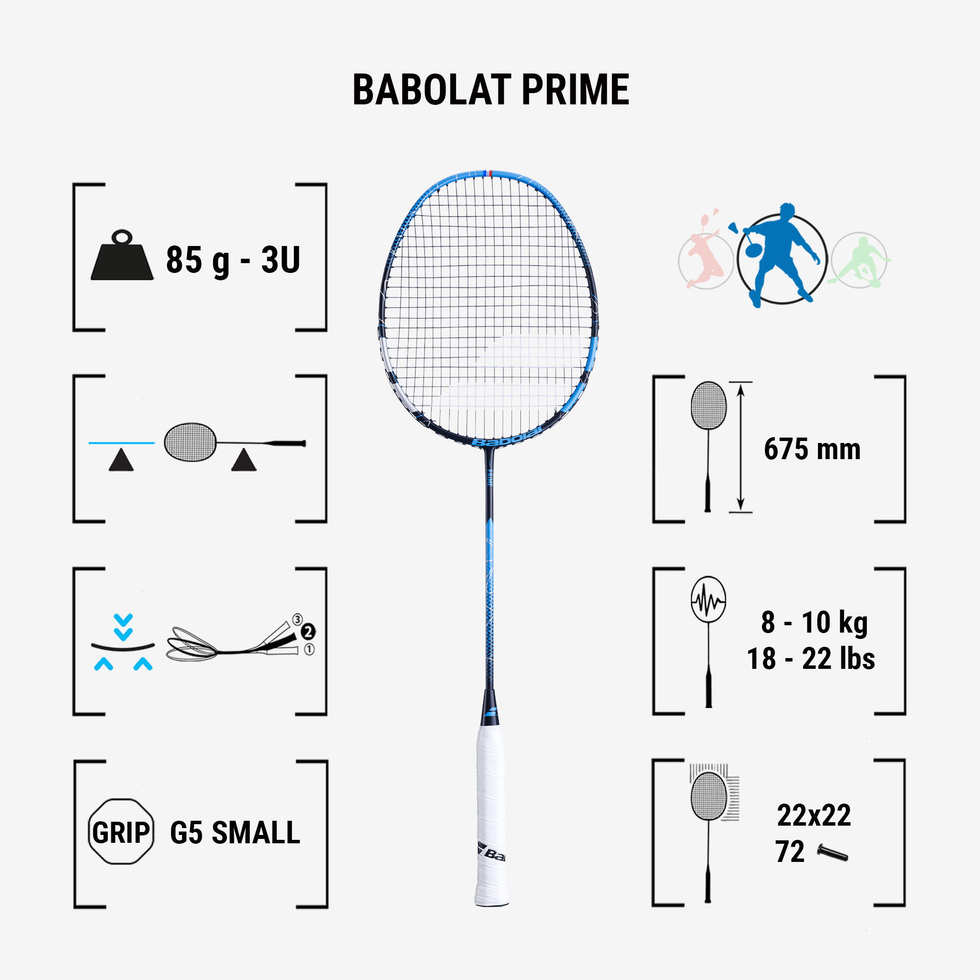 Second Hand - Racchetta badminton adulto Babolat PRIME 2/7