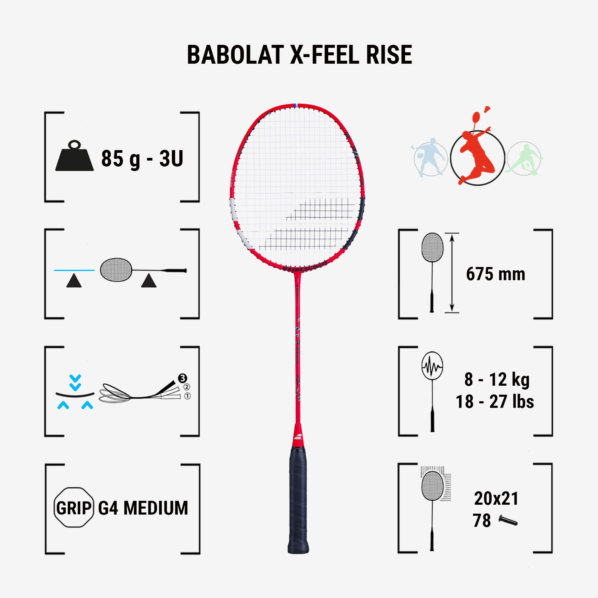 Badminton racket - Babolat X-feel Rise