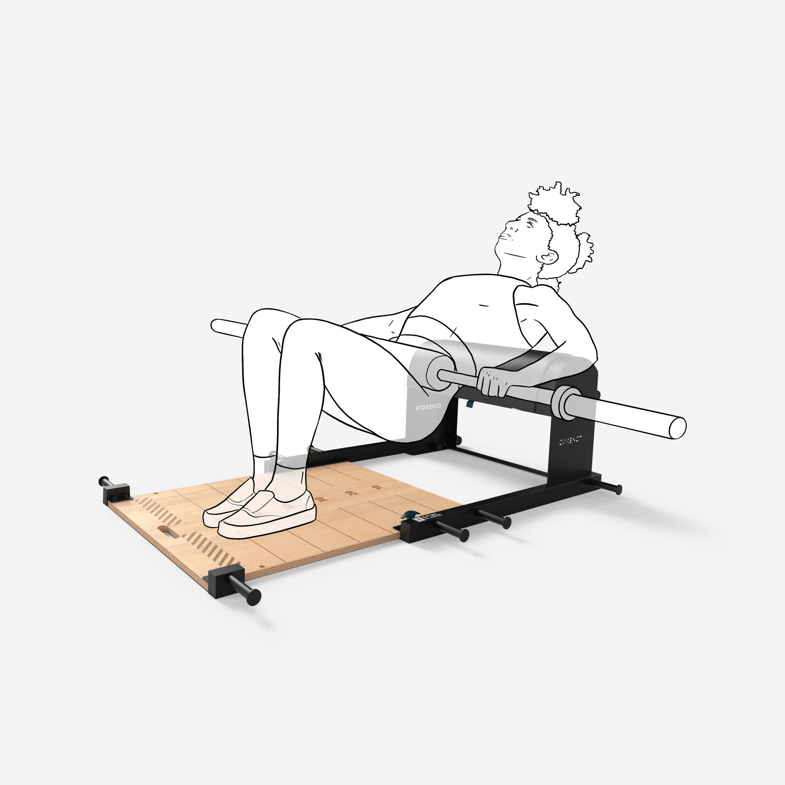 Weight Training Bench for Glutes and Lower Body Hip Thrust Bench - Wooden -  3