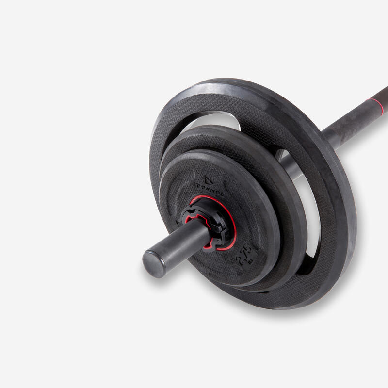 Bar ve Ağırlık Seti - 20 Kg - 1,30/28 mm - Kısmen Geri Dönüştürülmüş Dökme Demir