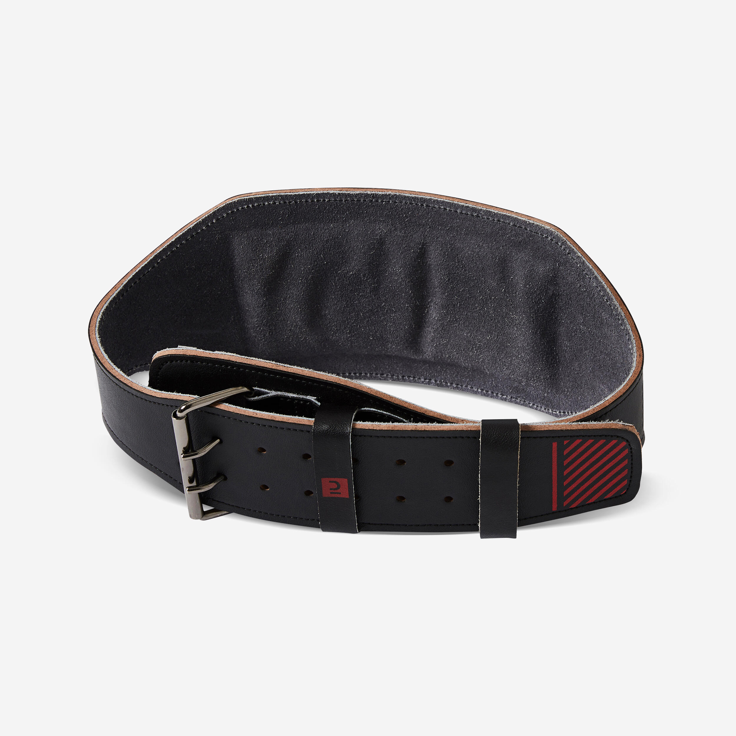 Leather lumbar belt - black