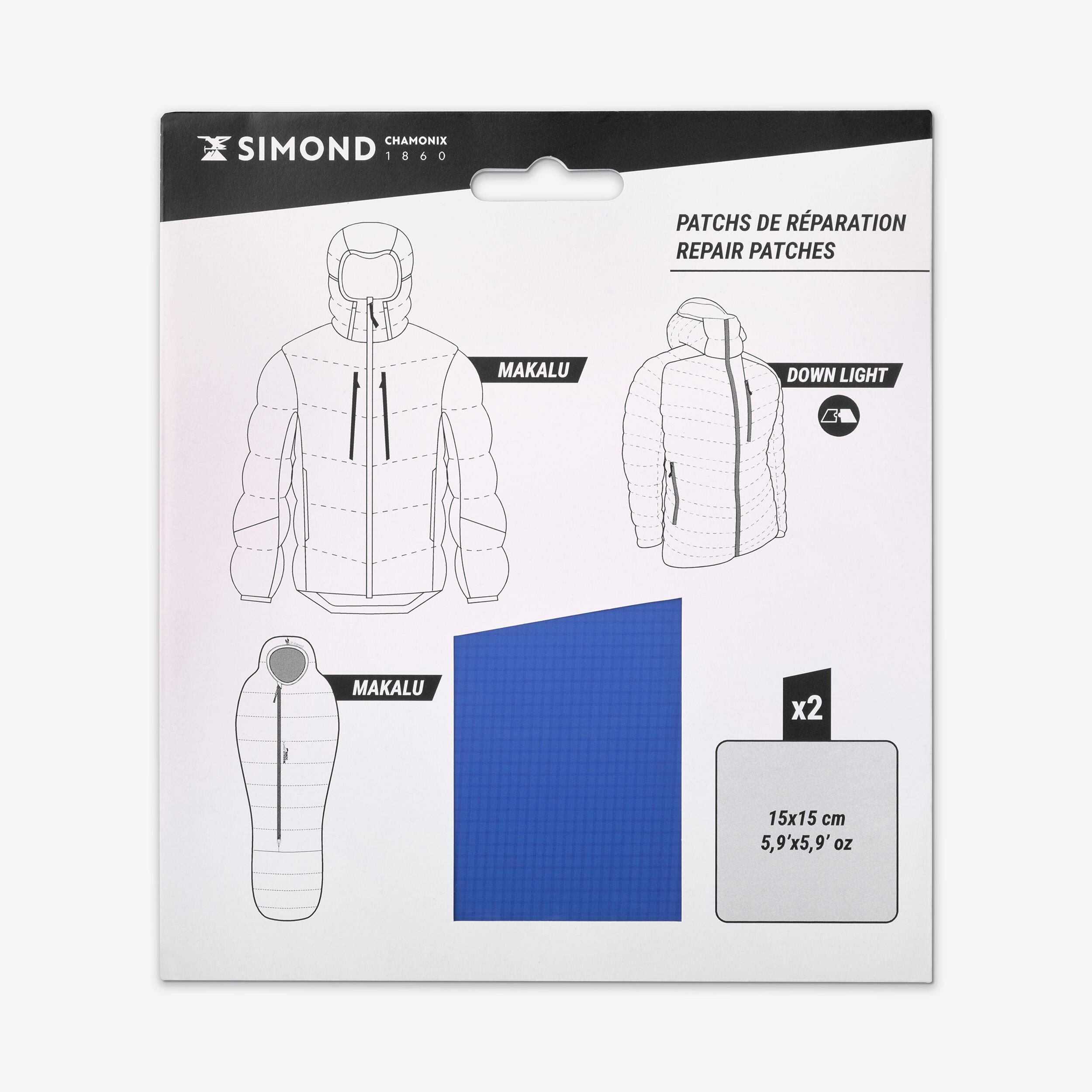 SIMOND Reparaturpatch Bergsteigen Daunenbekleidung + Schlafsack blau | 03608391185435 SIMOND Reparaturpatch Bergsteigen Daunenbekleidung + Schlafsack blau | 03608391185435