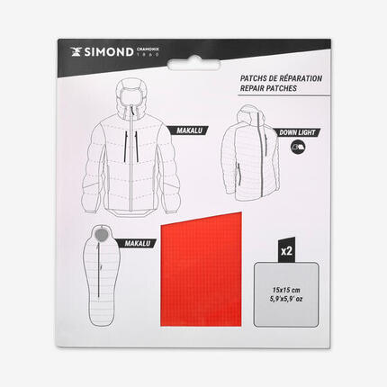 Patch de réparation doudoune et sac de couchage alpinisme, bleu