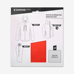 Patch de réparation doudoune et sac de couchage alpinisme, rouge