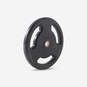 Disco musculación 20 kg de caucho de 28 mm Domyos