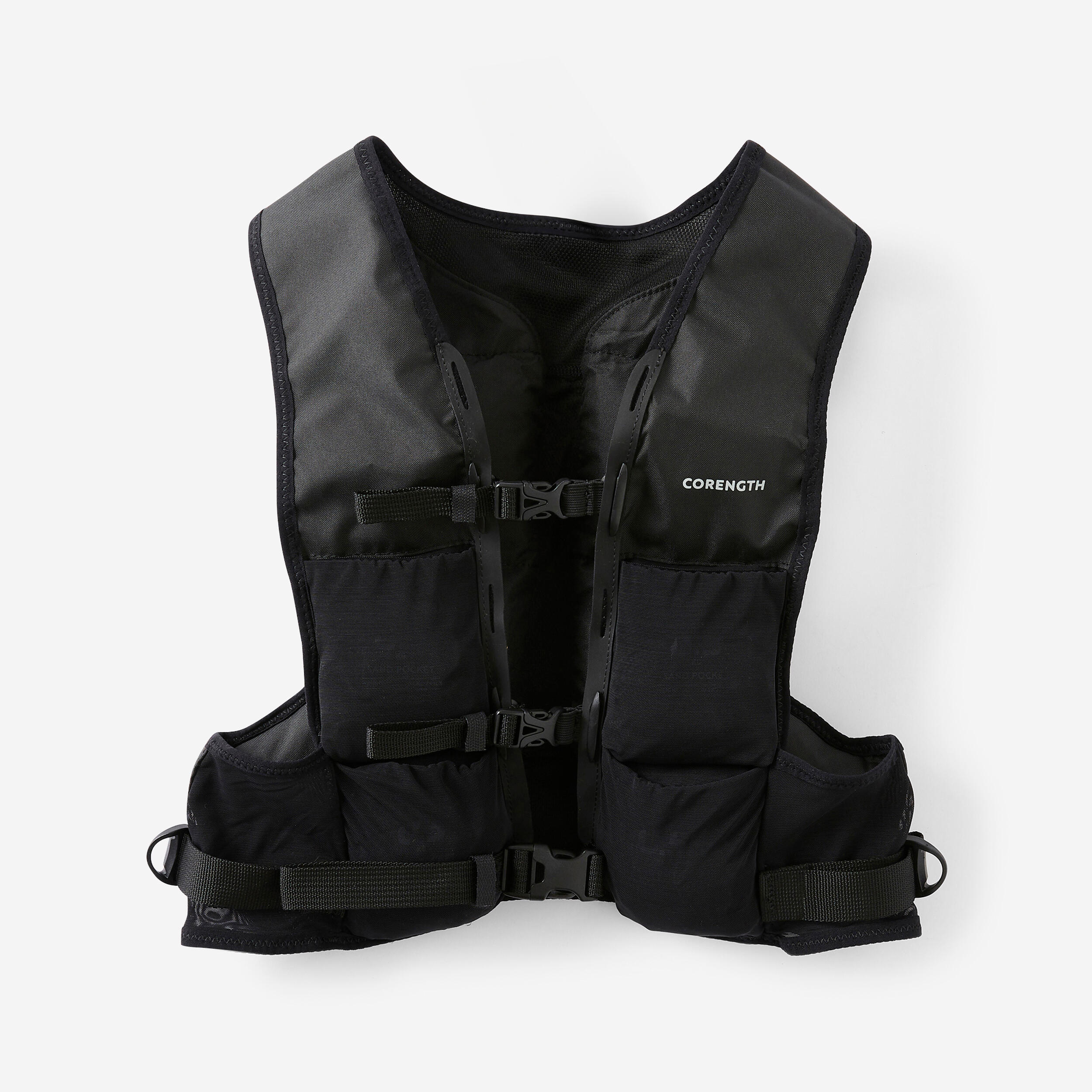 6 to 10 kg Fitness Weighted Vest smoked black Corength Decathlon